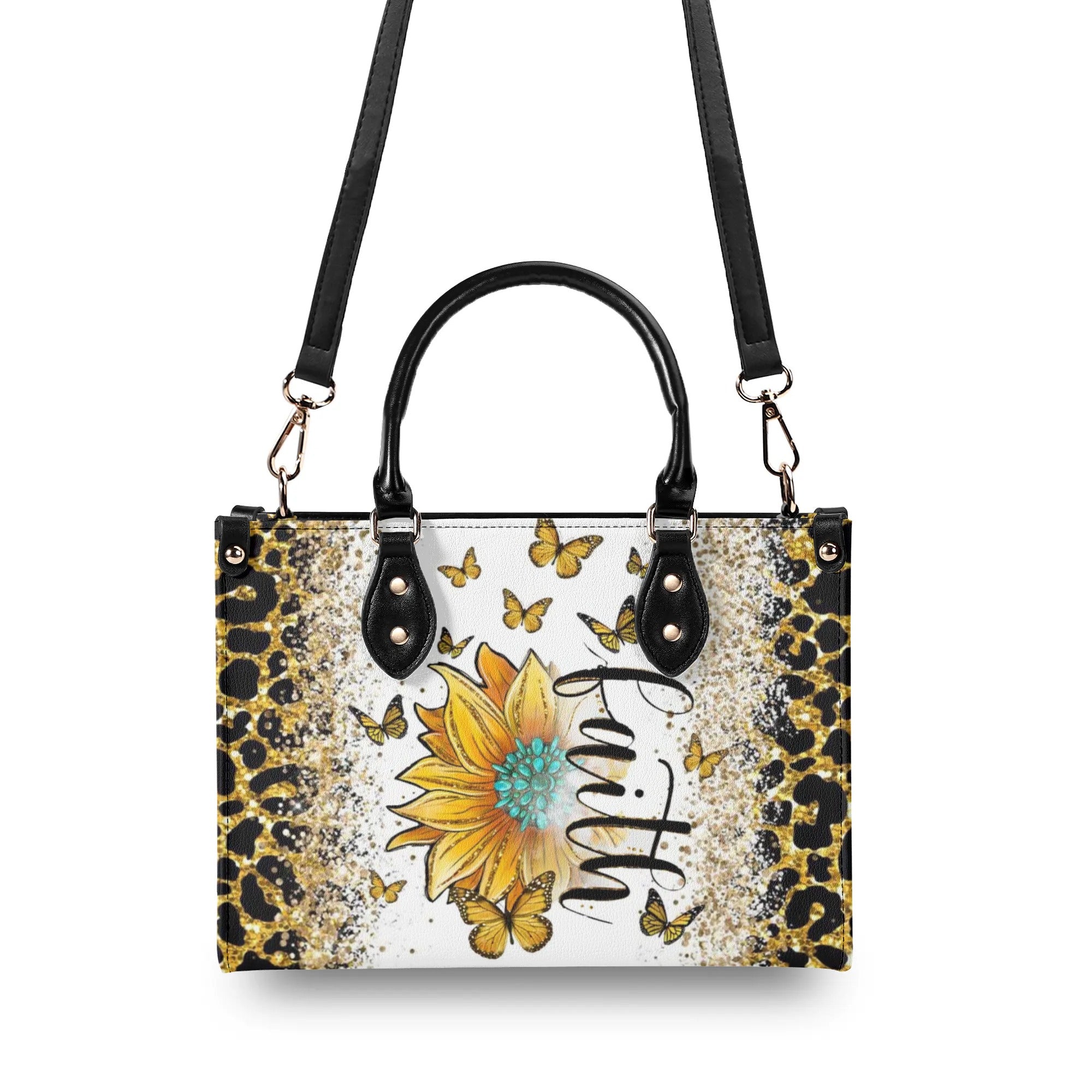 Faith Sunflower Glitter Leather Handbag - Tlnz2906242