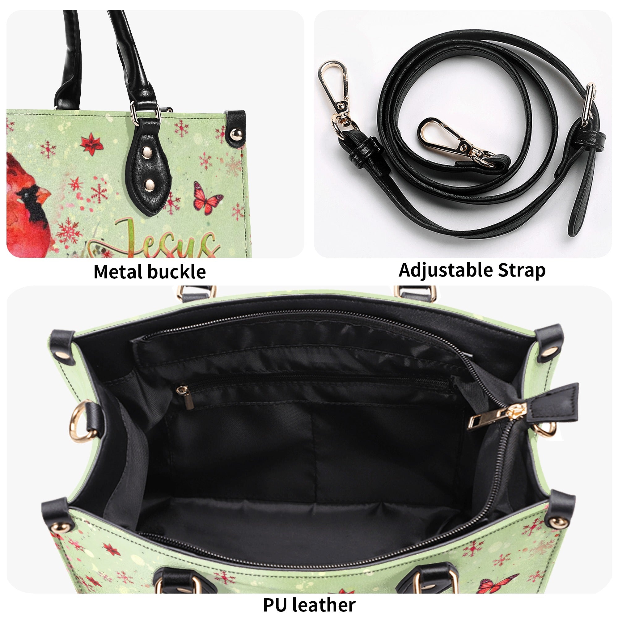 Jesus The Reason Cardinal Christmas Leather Handbag - Yhhg1410244