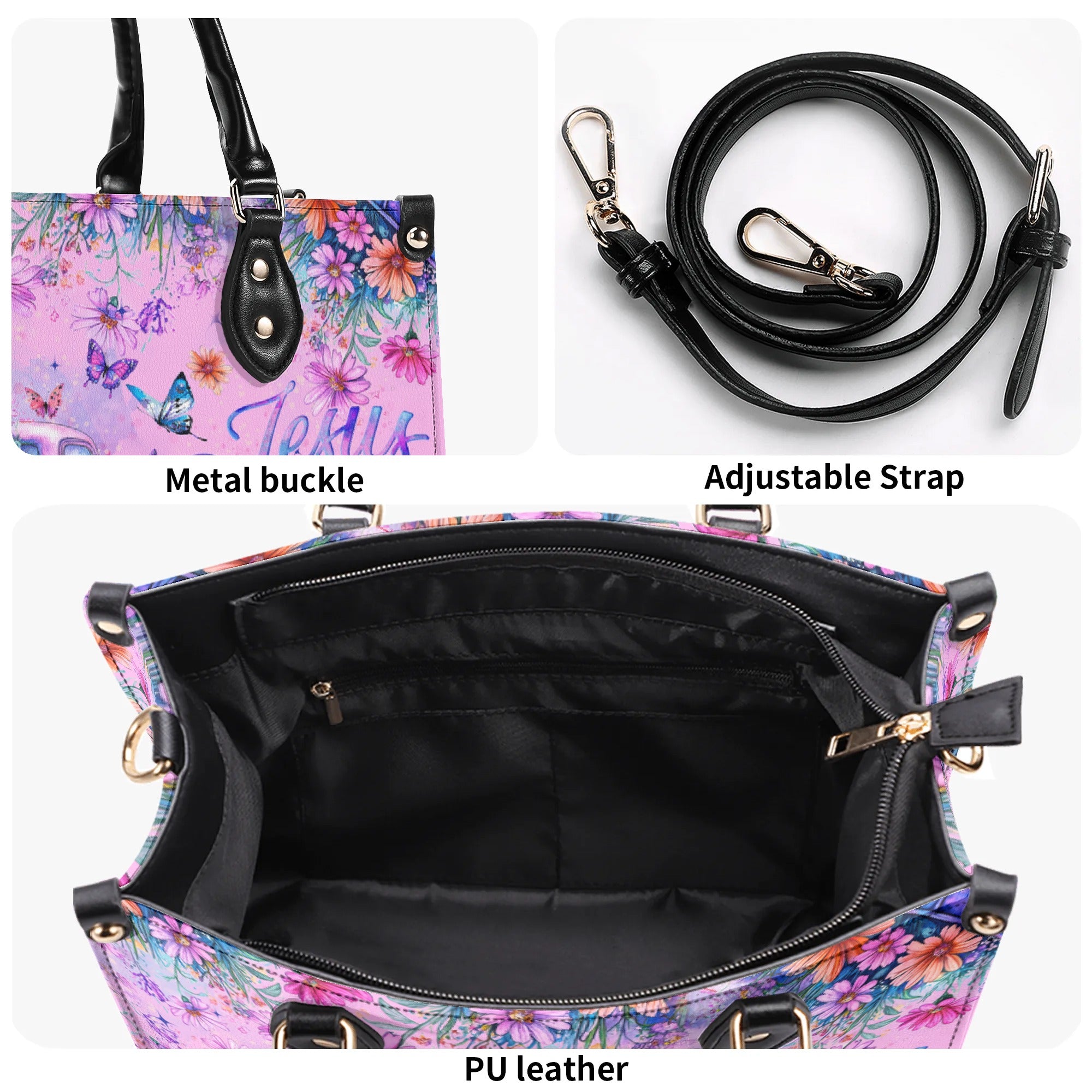 Jesus Take The Wheel Leather Handbag - Tyqy1806256