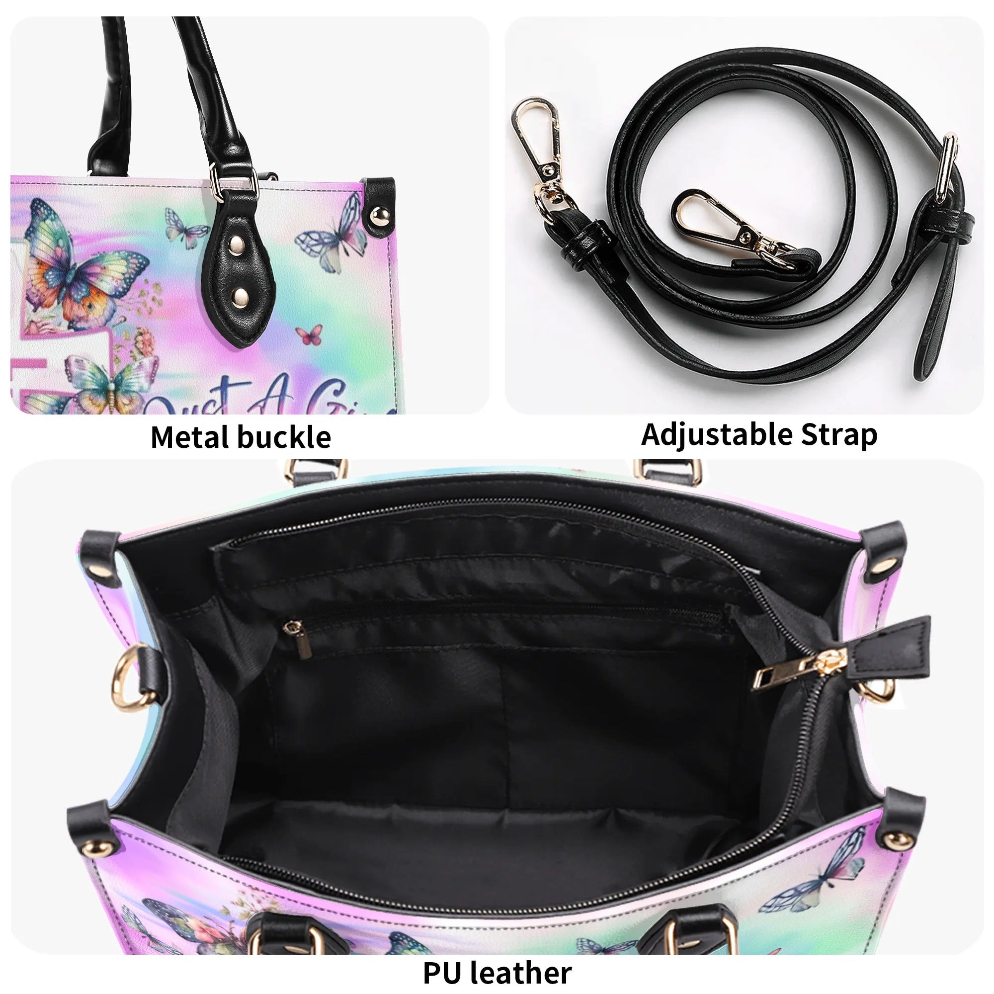 Just A Girl Who Loves Jesus Tie Dye Leather Handbag - Yhln0210244
