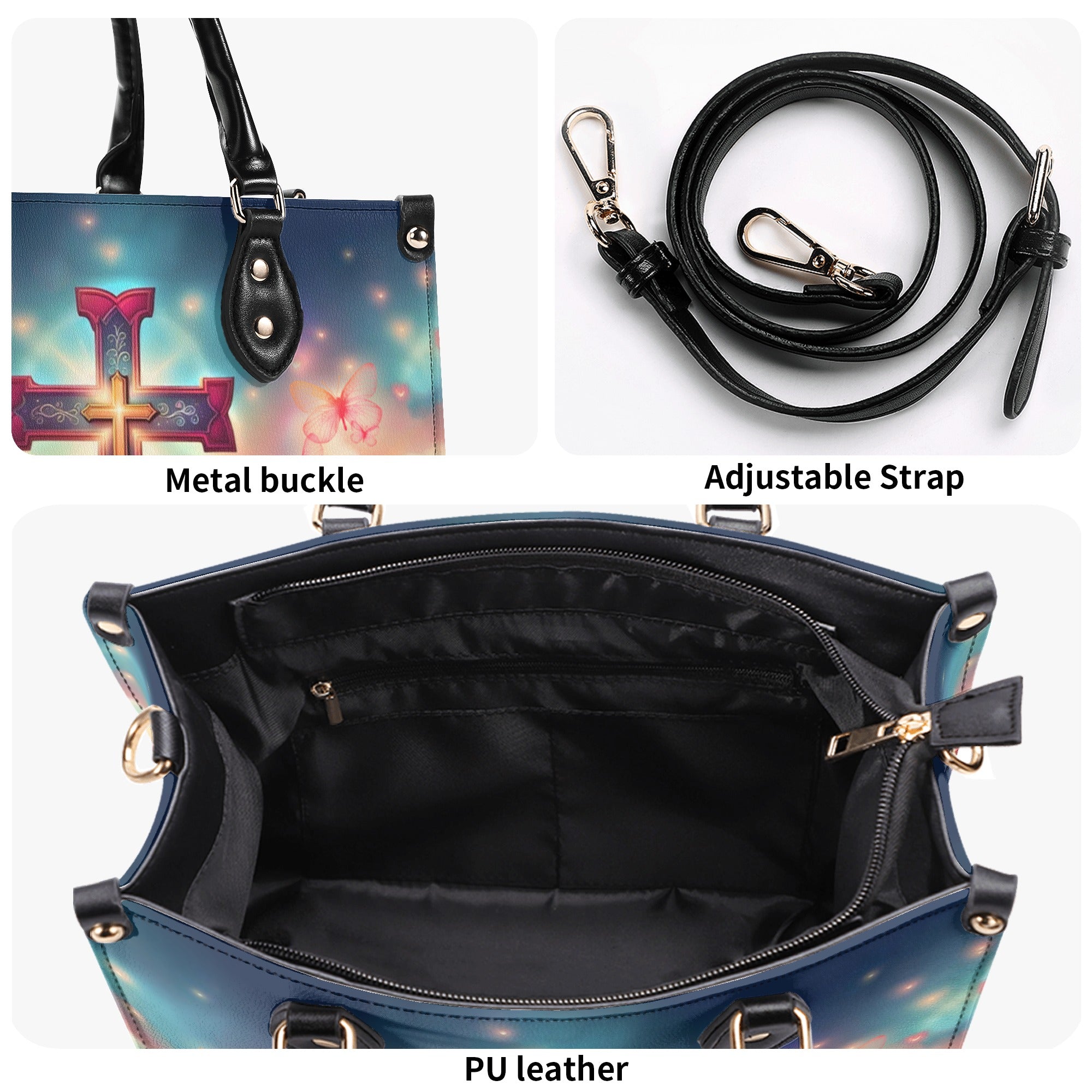 Cross Flower Leather Handbag - Yhhg0612244