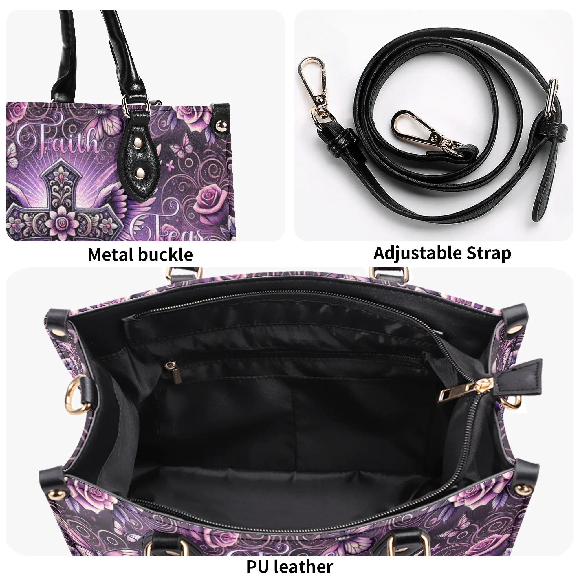 Faith Over Fear Leather Handbag - Tlnt2609245