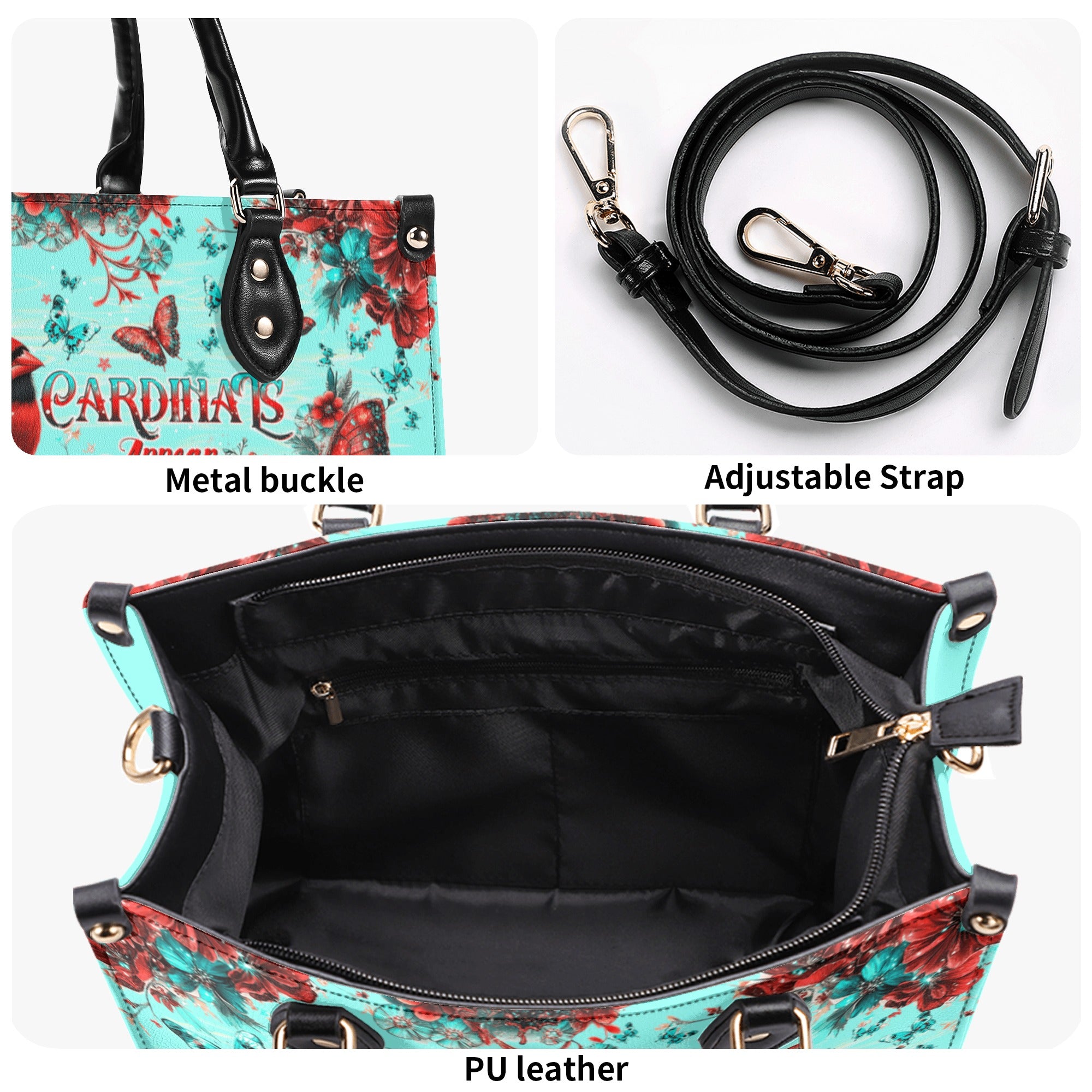 When Cardinals Appear Angels Are Near Leather Handbag  - Tltw1212245