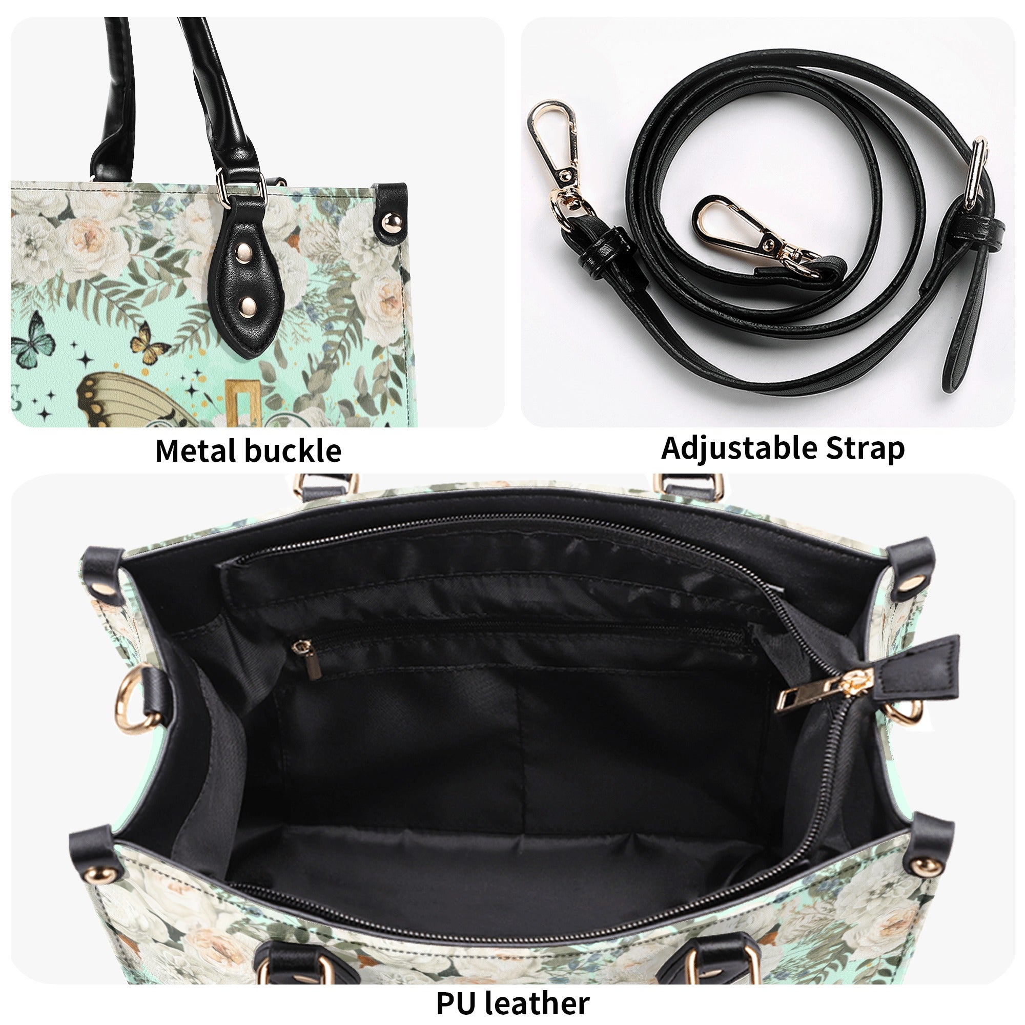 I Believe In God Butterfly Leather Handbag  - Tltr2712244
