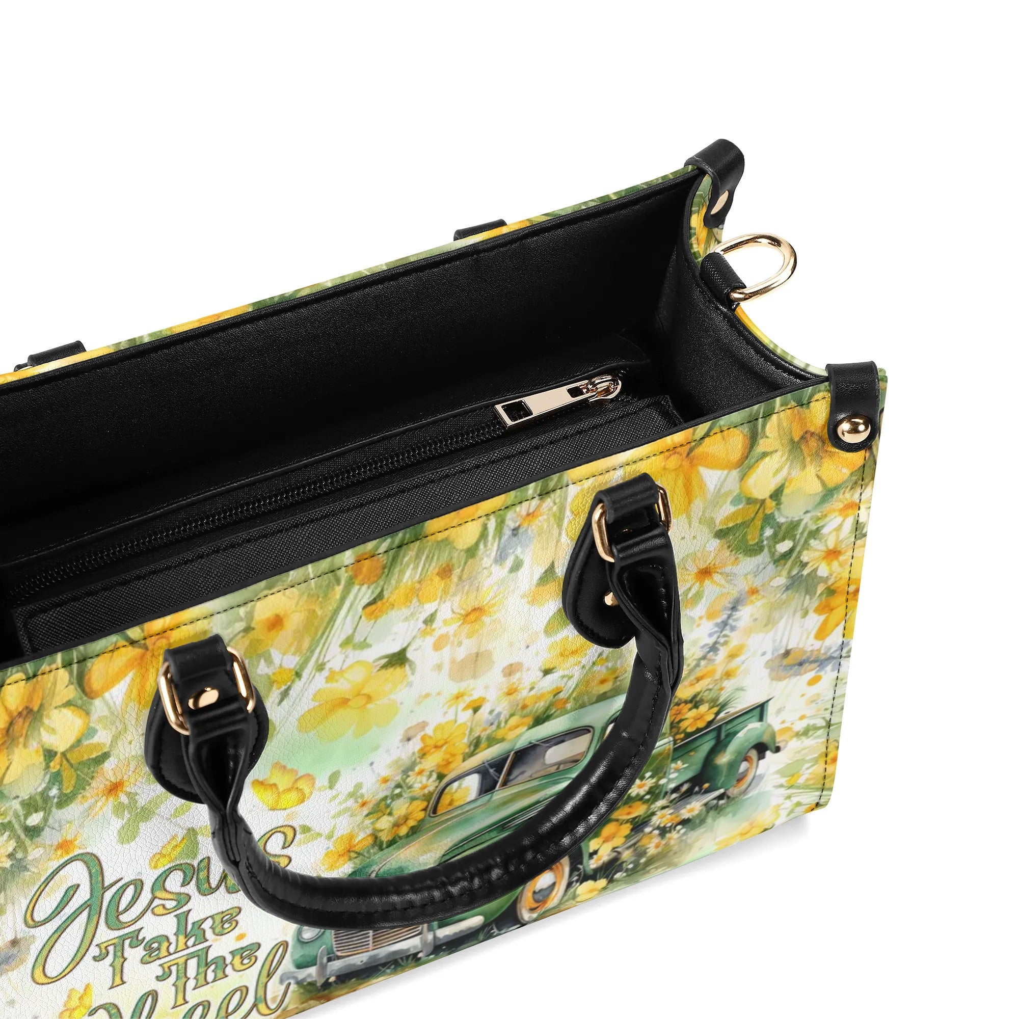 Jesus Take The Wheel Leather Handbag - Tlnt0808244