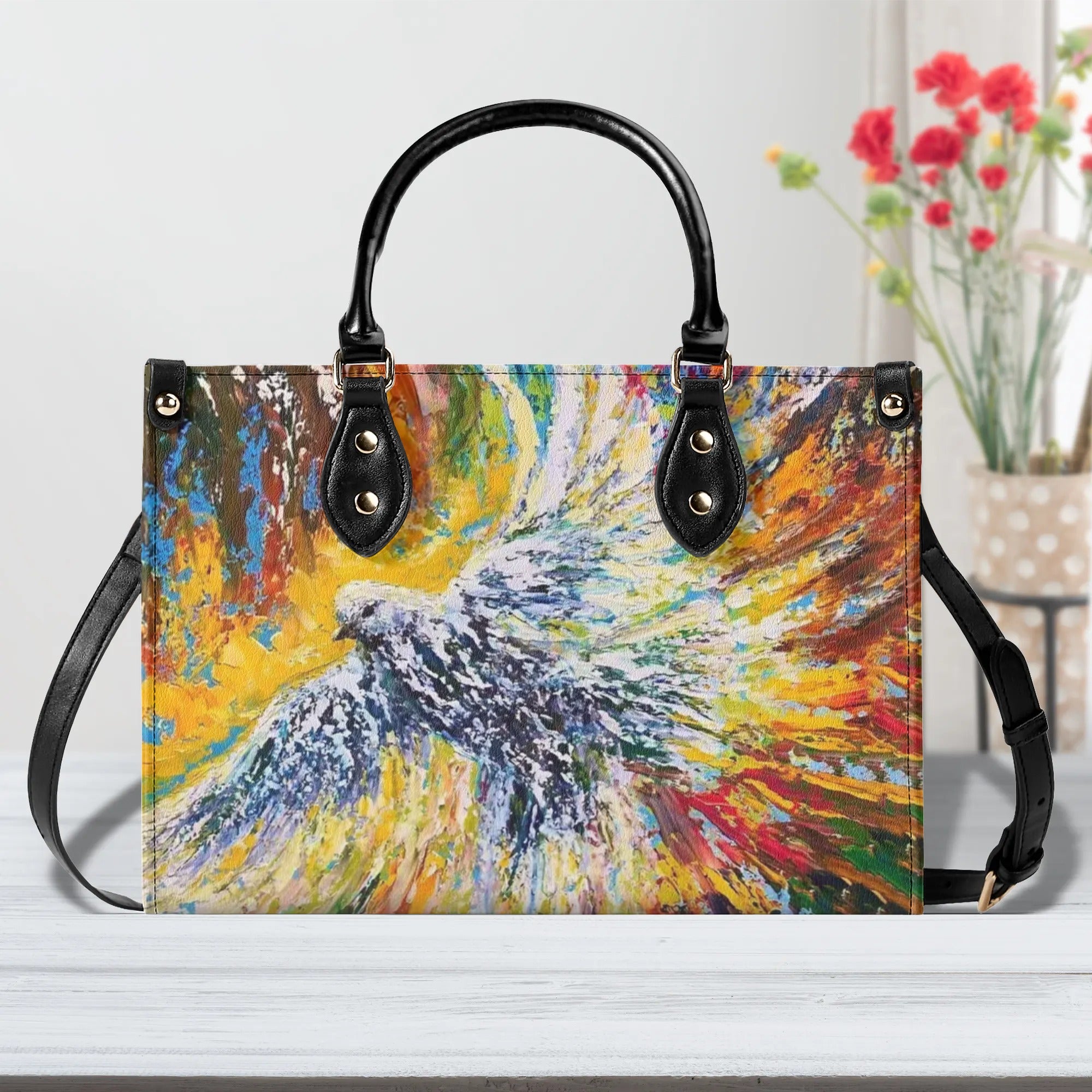Paining Dove Faith Leather Handbag - Yhlt2409244