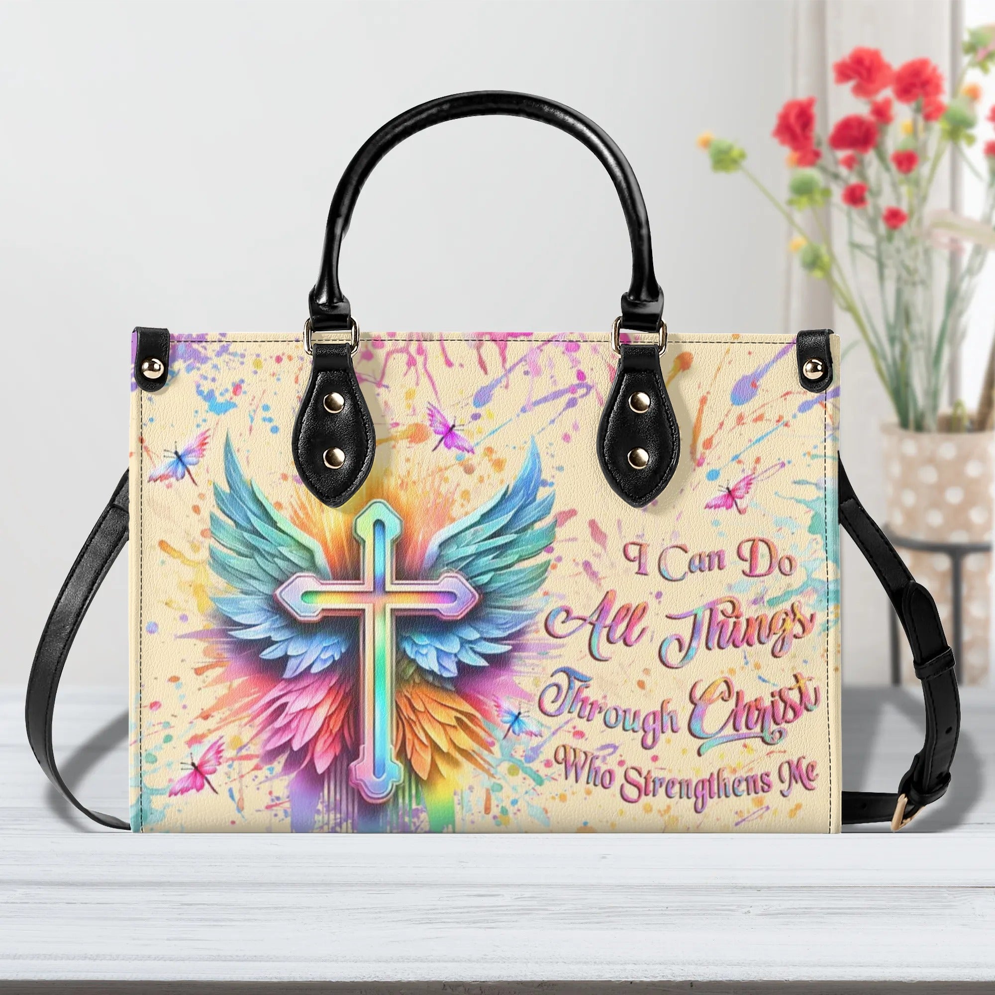 I Can Do All Things Leather Handbag - Yhlt1208244
