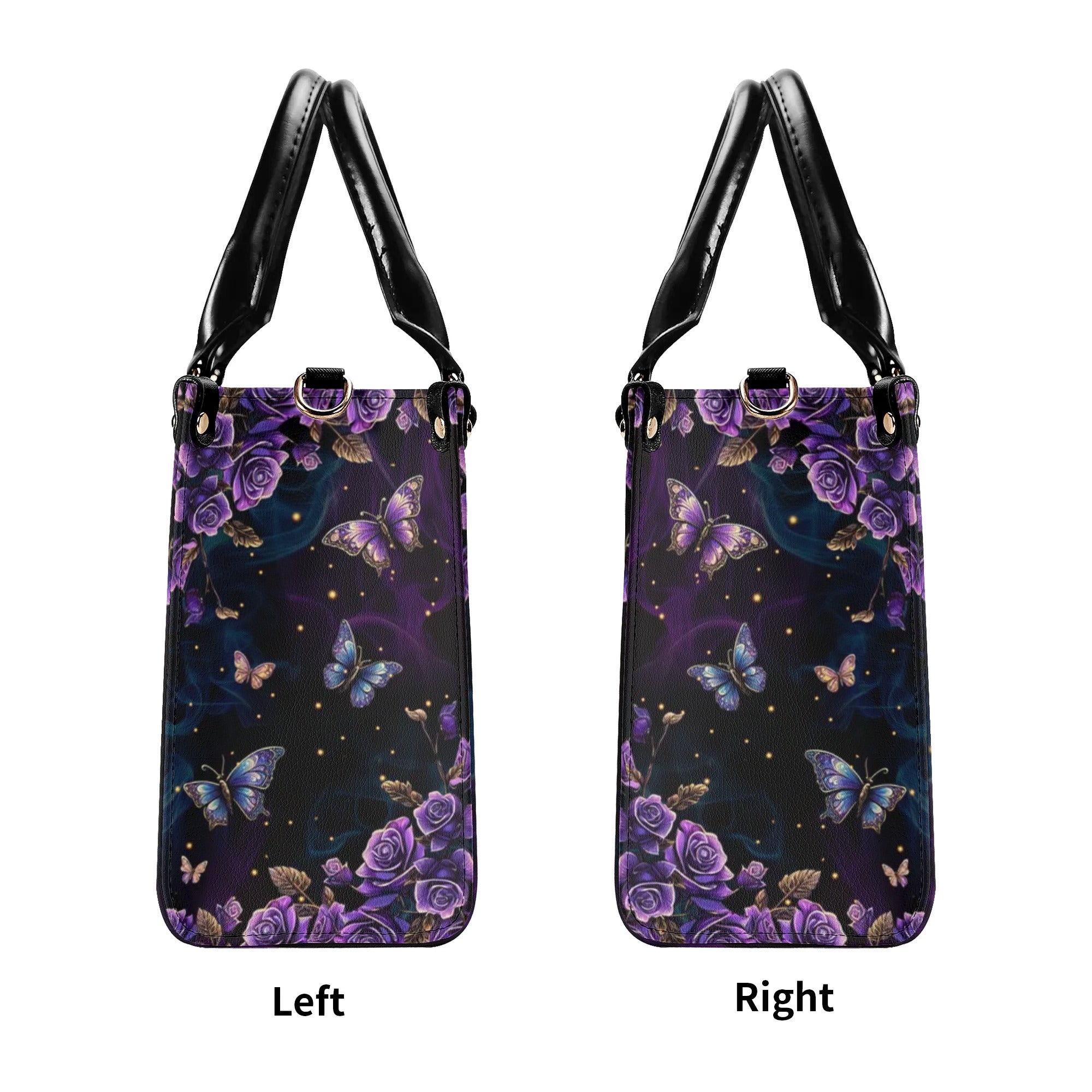 Cross Rose Butterfly Leather Handbag - Tlpq1707244