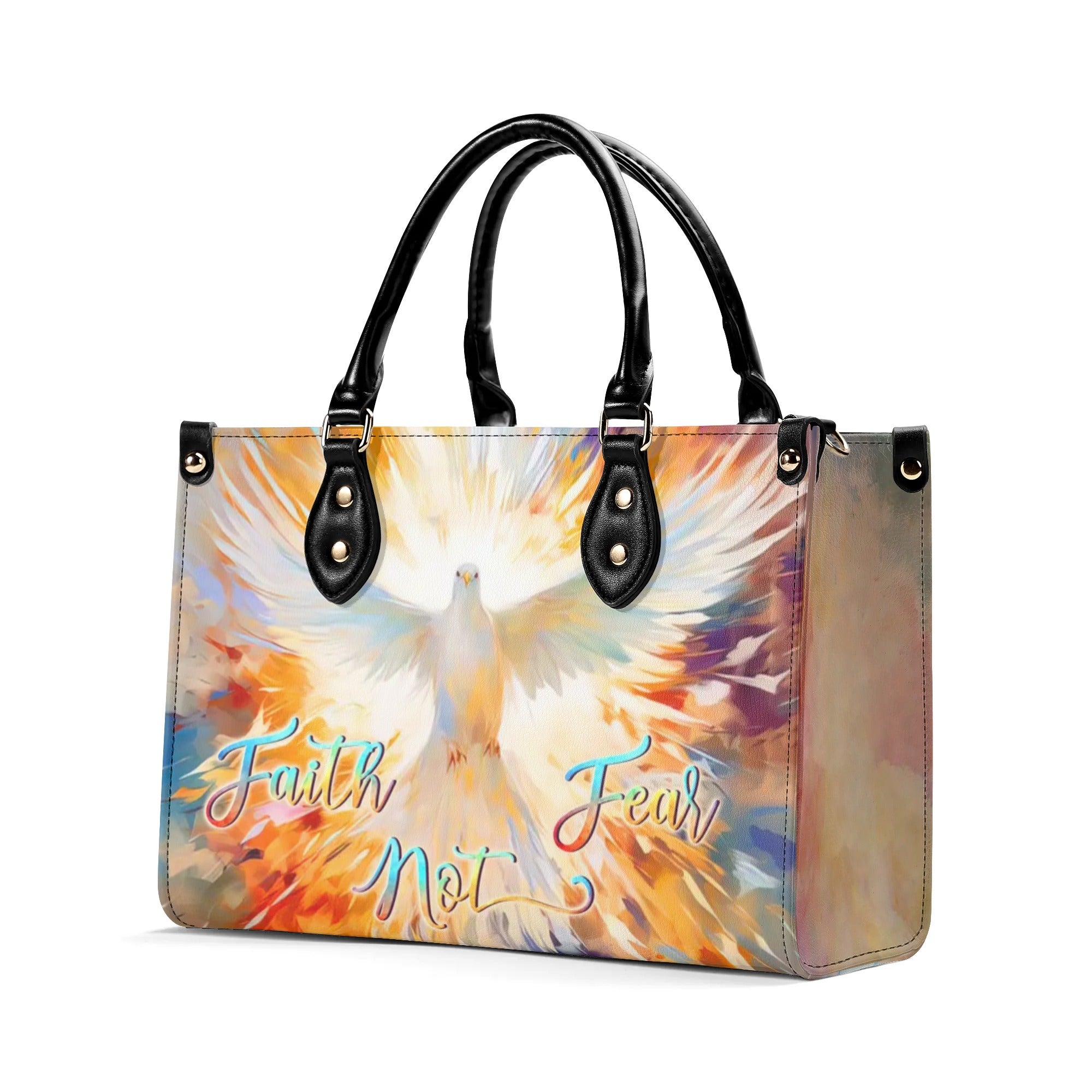 Faith Not Fear Leather Handbag - Yhln2806242
