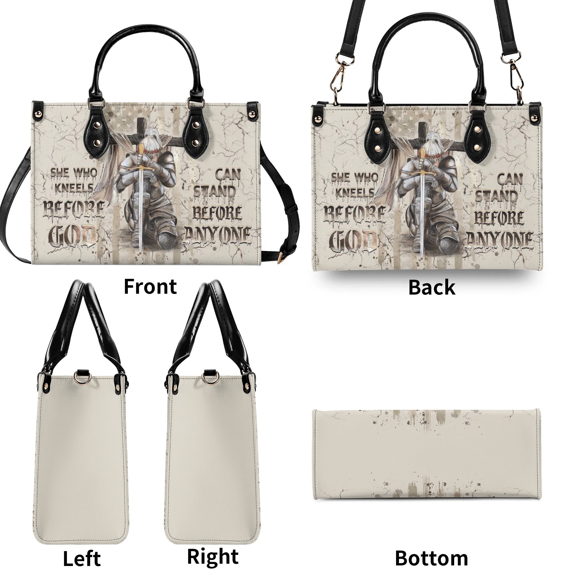 She Who Kneels Before God Leather Handbag - Yhhg0110244