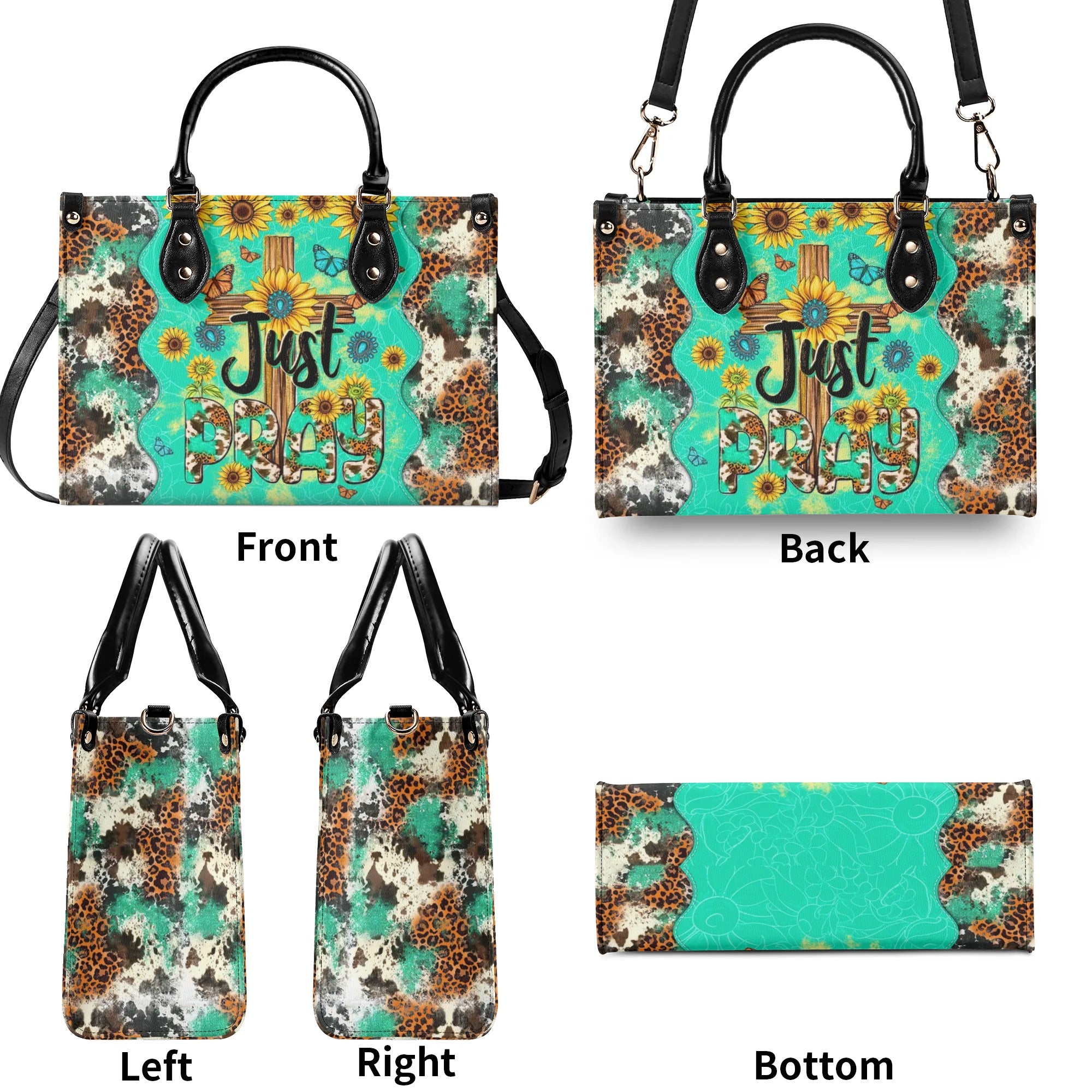 Just Pray Leather Handbag - Tltw2607244