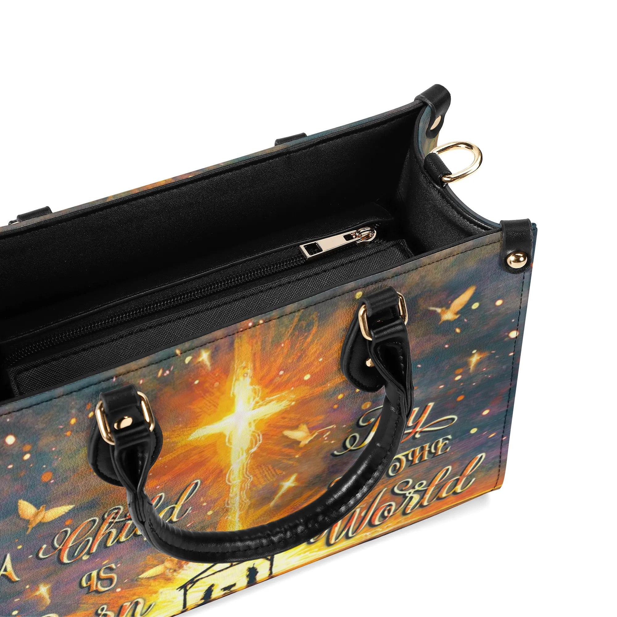 A Child Is Born Christmas Leather Handbag - Yhlt0810244