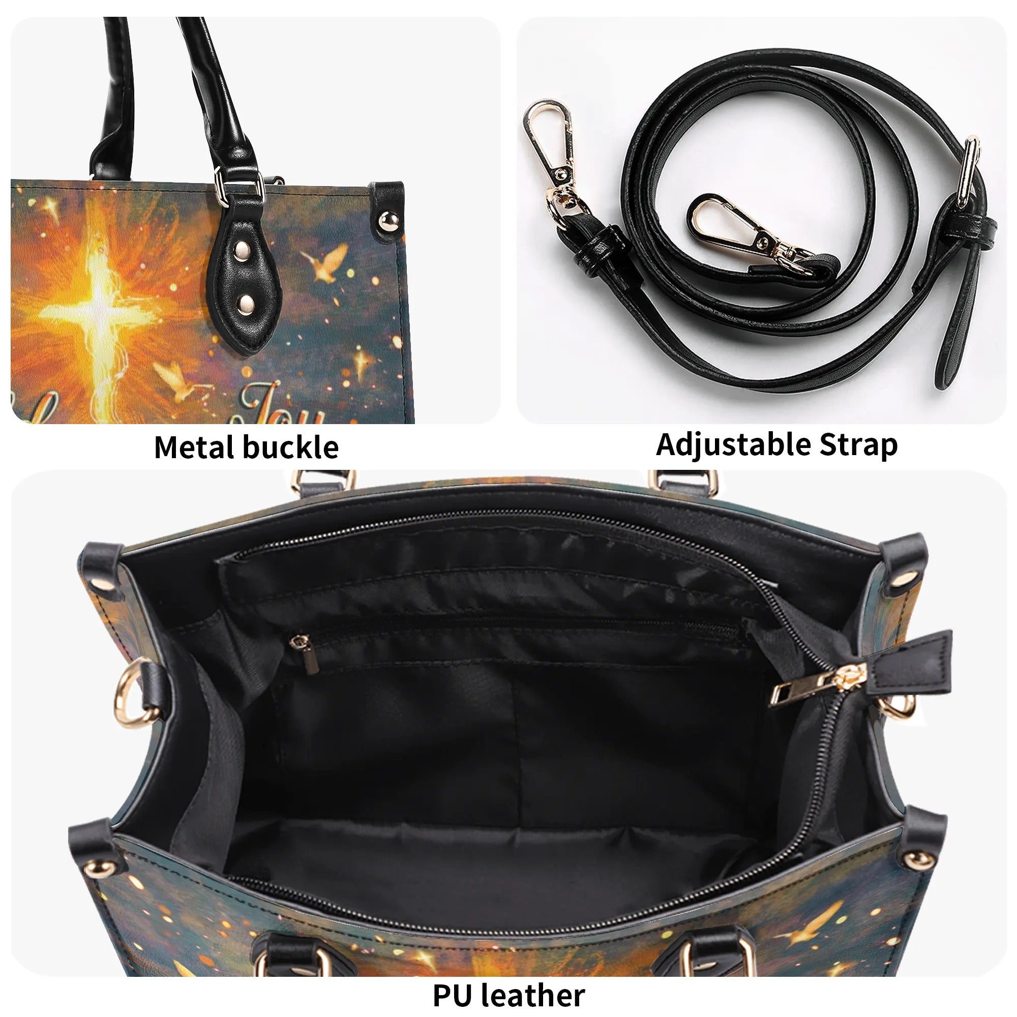 A Child Is Born Christmas Leather Handbag - Yhlt0810244