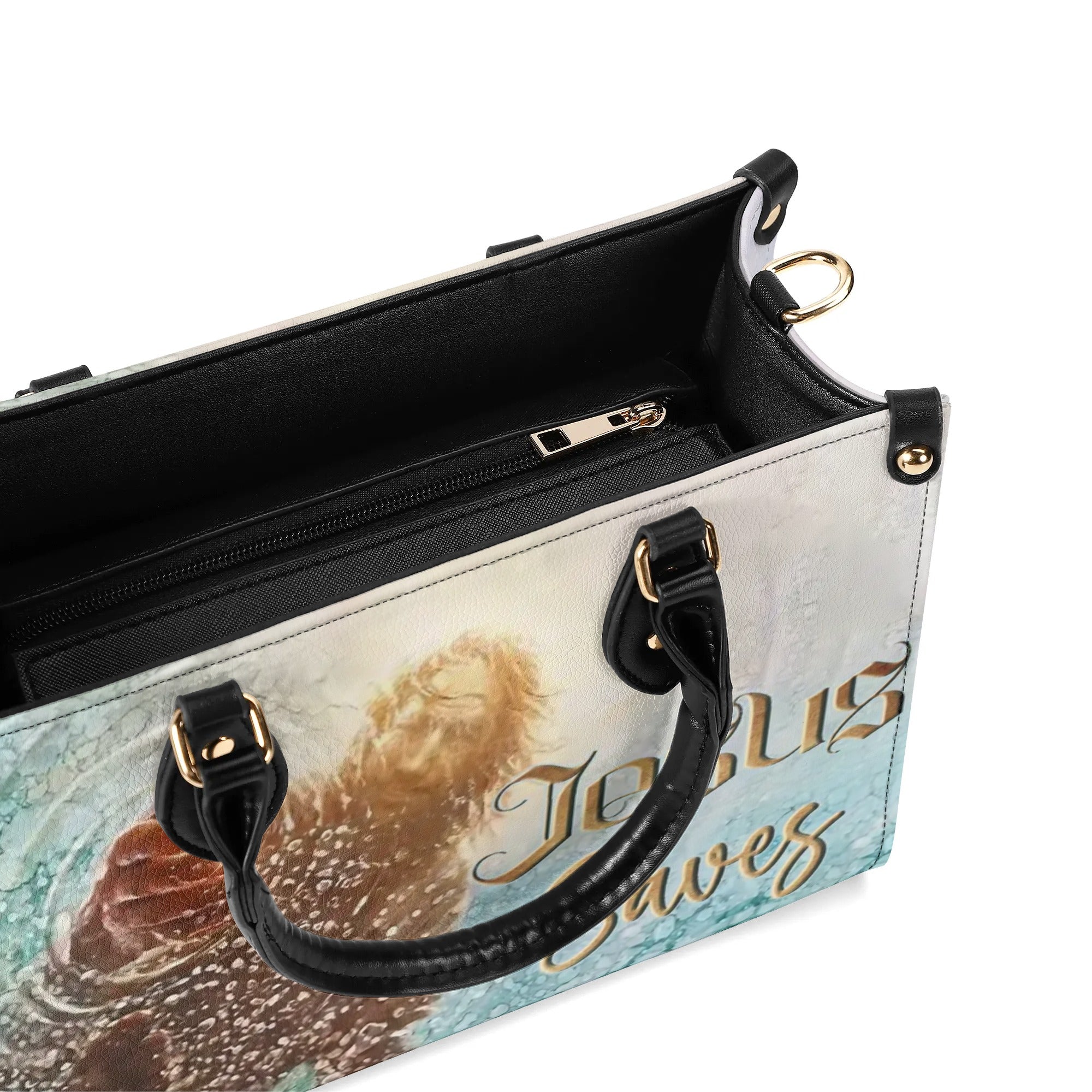 Jesus Saves Leather Handbag - Yhln2309244