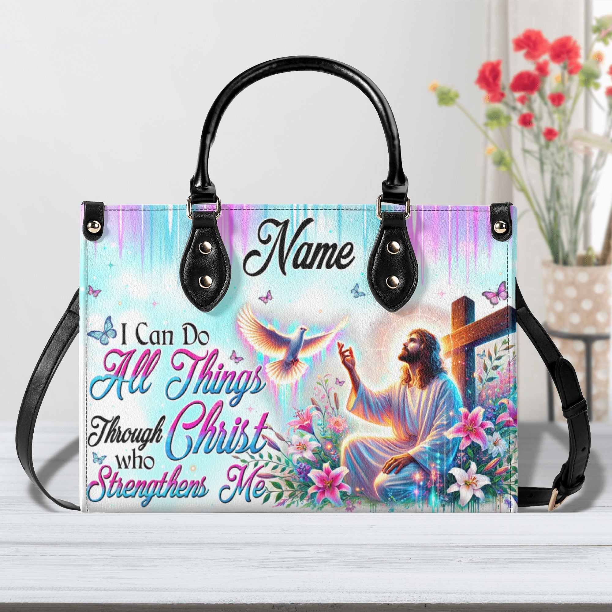 I Can Do All Things Leather Handbag - Tytm1703253