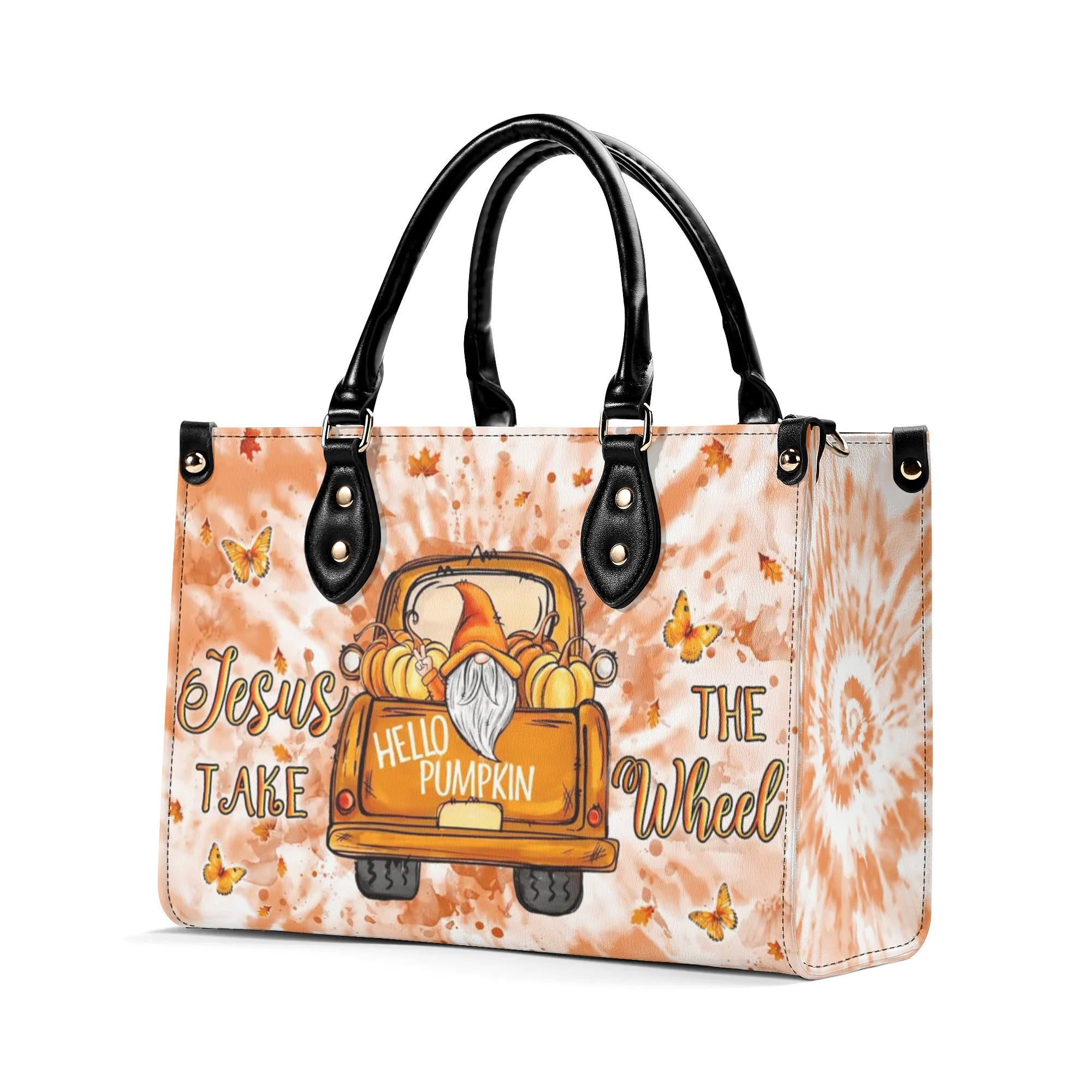 Jesus Take The Wheel Leather Handbag - Yhln1809244