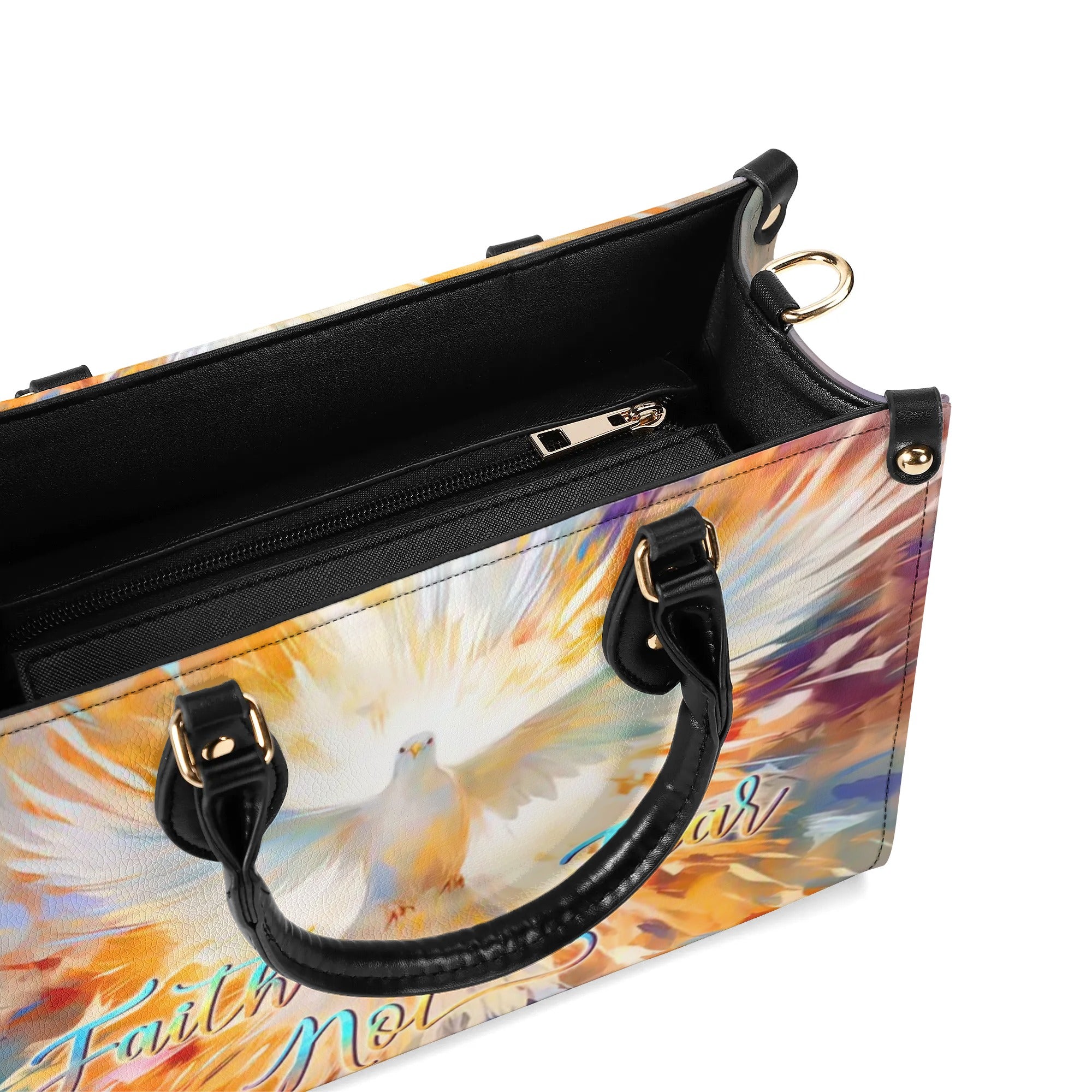 Faith Not Fear Leather Handbag - Yhln2806242
