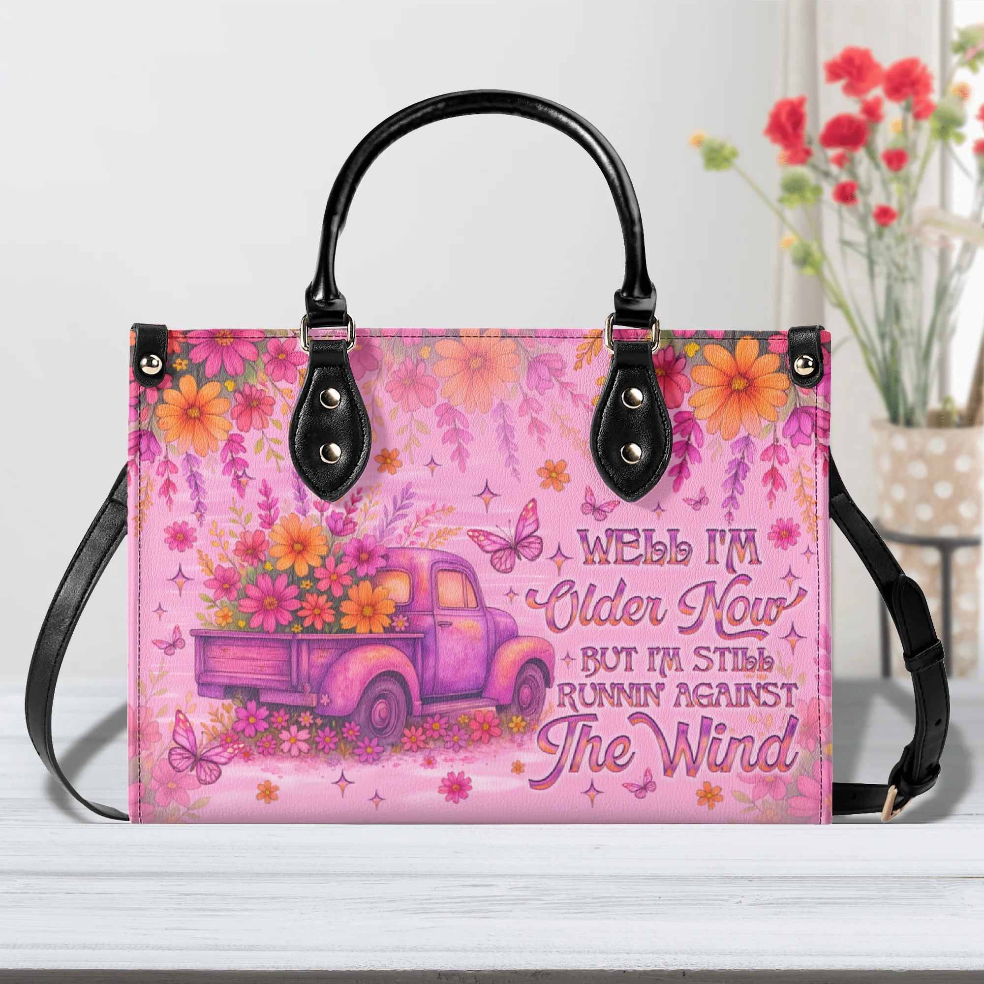 Running Against The Wind Truck Leather Handbag - Tlno0608253