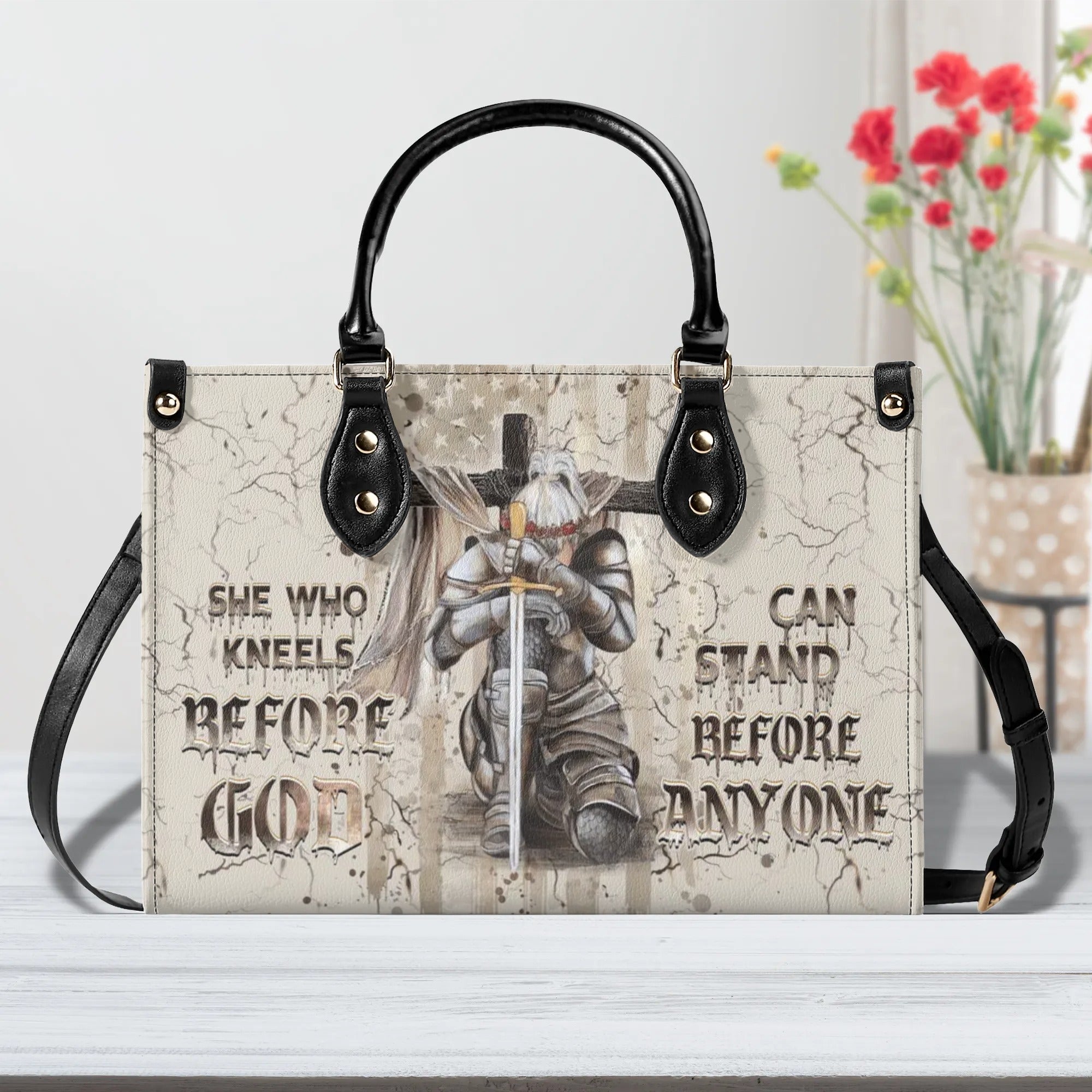 She Who Kneels Before God Leather Handbag - Yhhg0110244