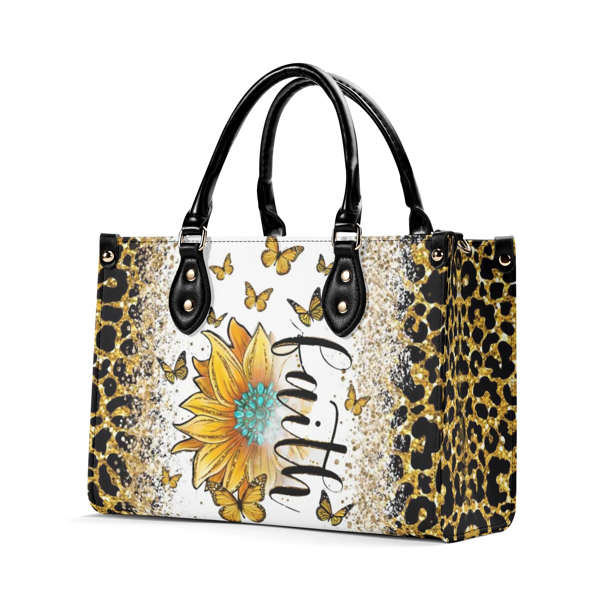 Faith Sunflower Glitter Leather Handbag - Tlnz2906242