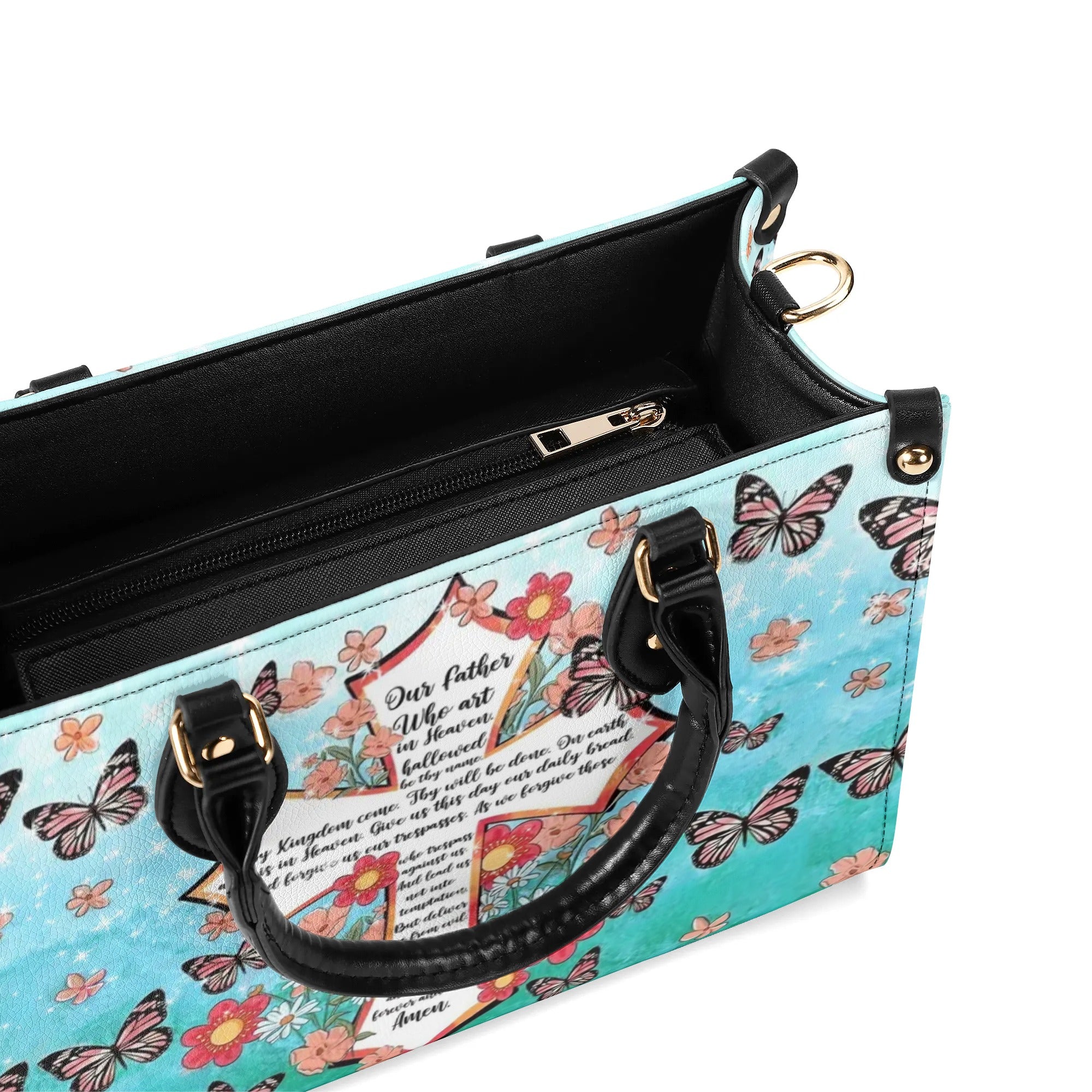 The Lord's Prayer Leather Handbag - Yhhg1807243