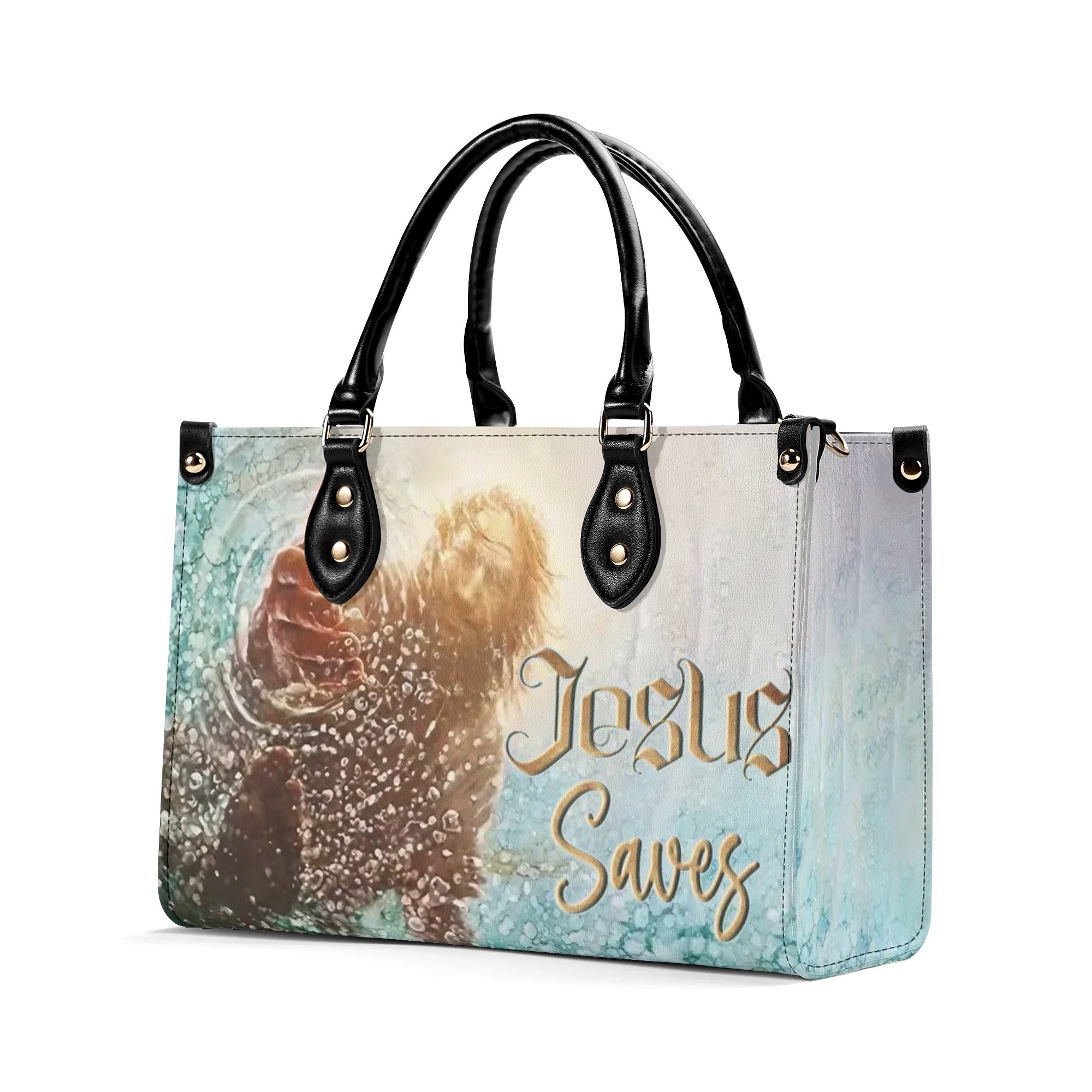 Jesus Saves Leather Handbag - Yhln2309244
