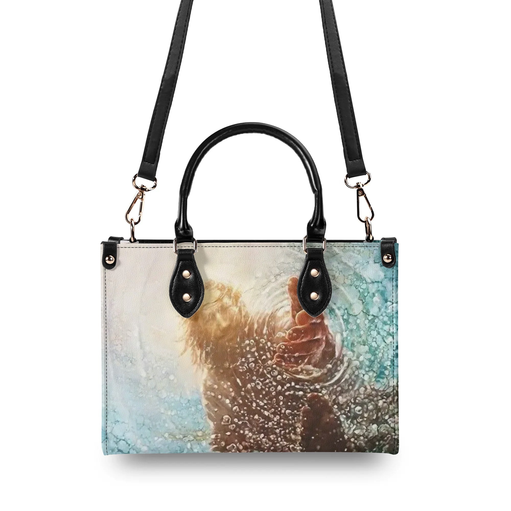 Jesus Saves Leather Handbag - Yhln2309244