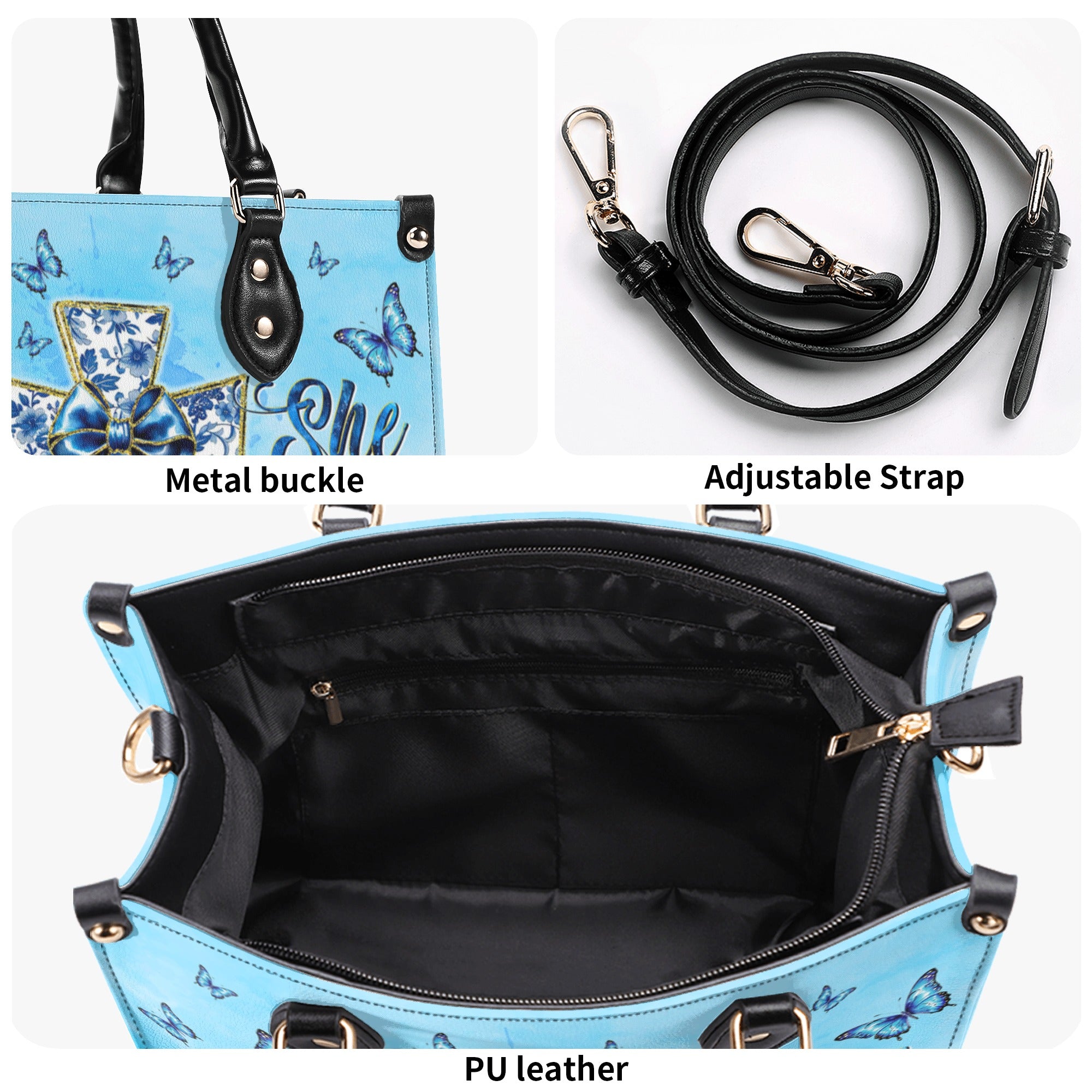 God Is Within Her She Will Not Fall Cross Bow  Leather Handbag  - Tltw2512244