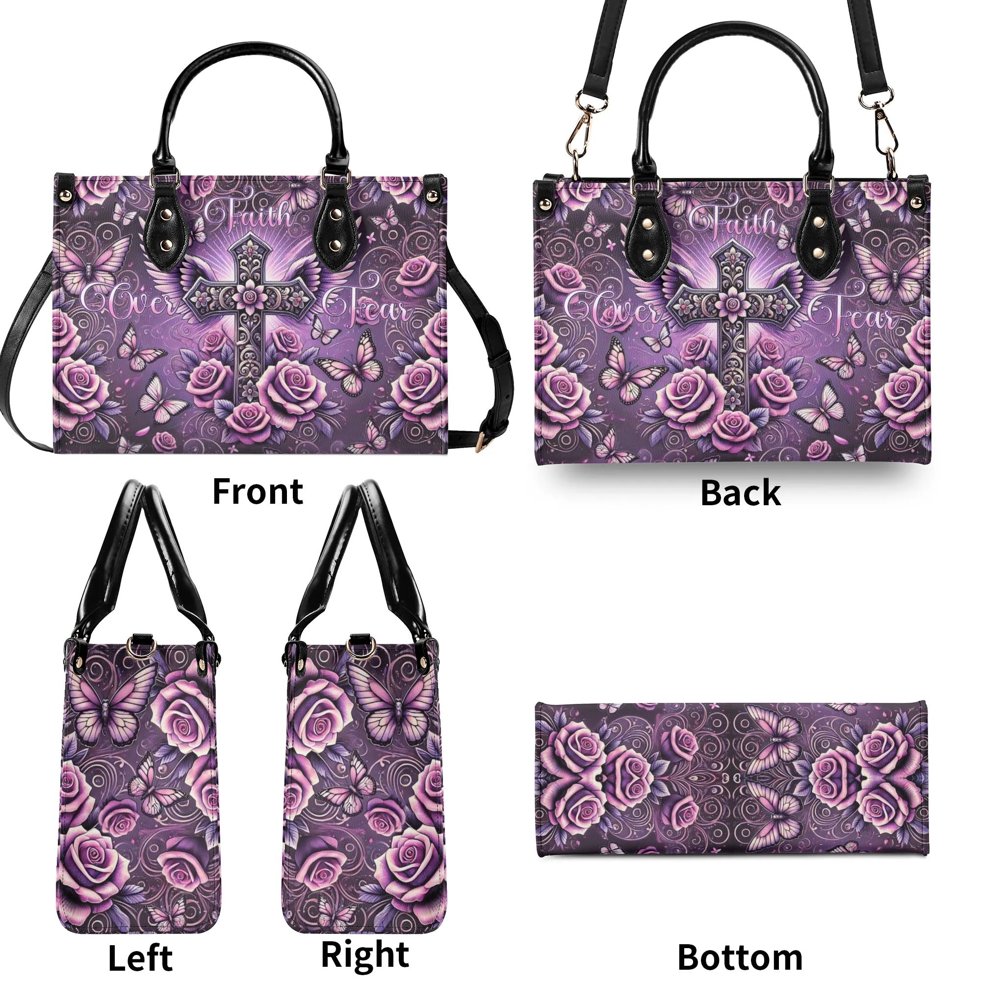 Faith Over Fear Leather Handbag - Tlnt2609245