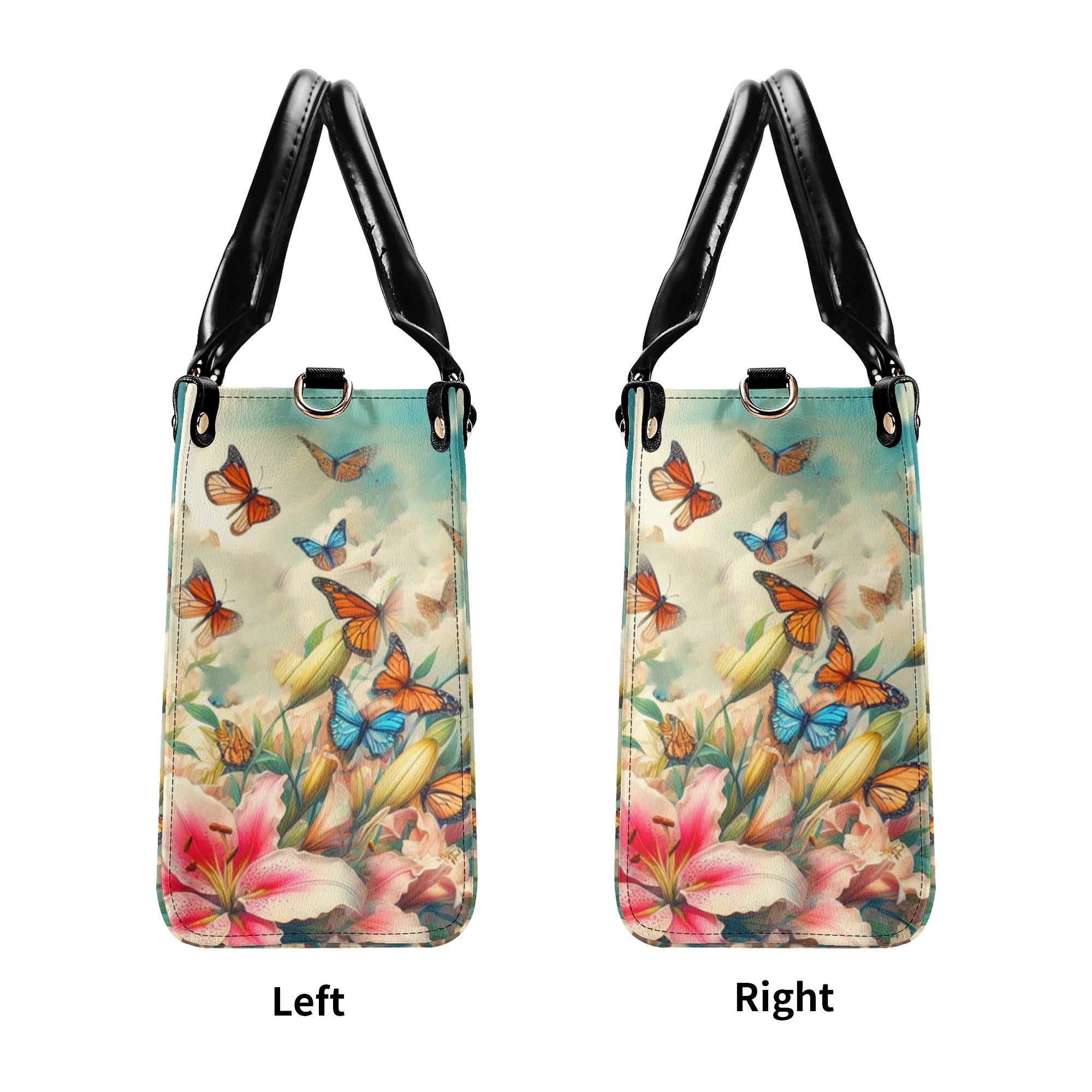 Cross Lilies Leather Handbag - Yhhn1110244