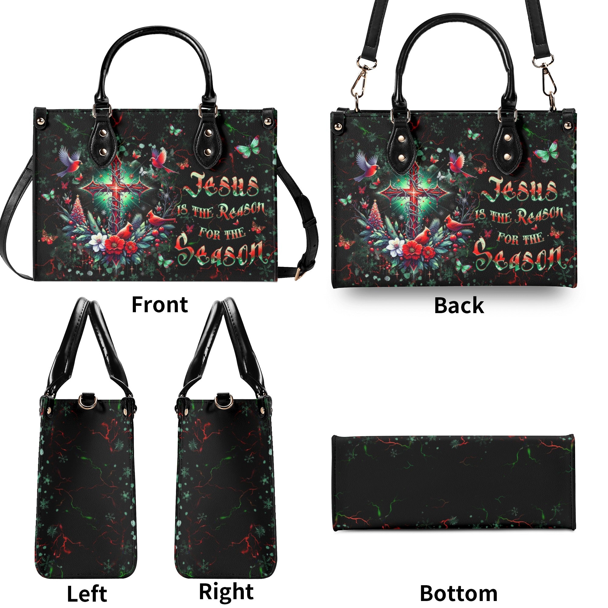 Jesus The Reason Cardinal Christmas Leather Handbag - Yhhg0511244