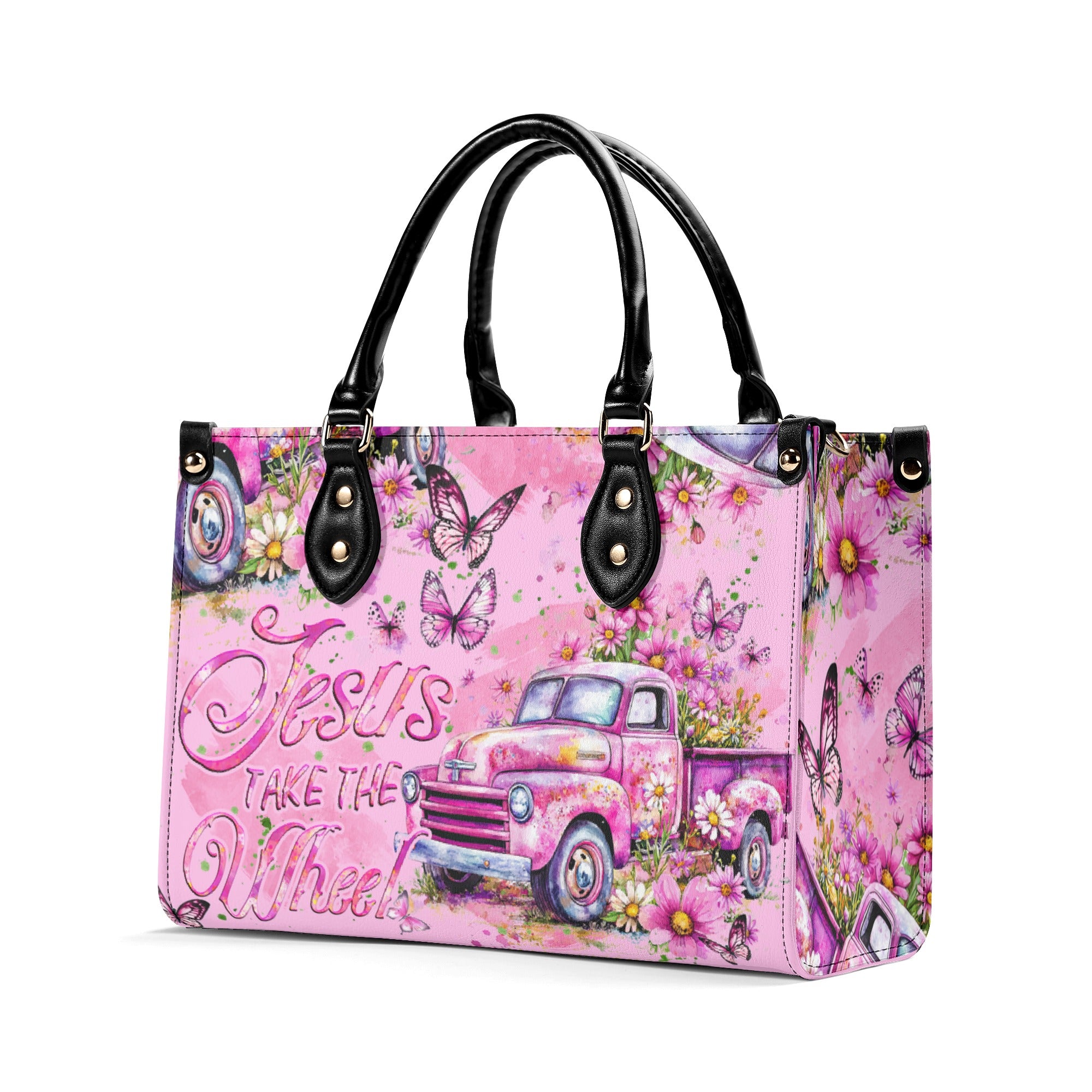 Jesus Take The Wheel Leather Handbag - Tyqy1604256