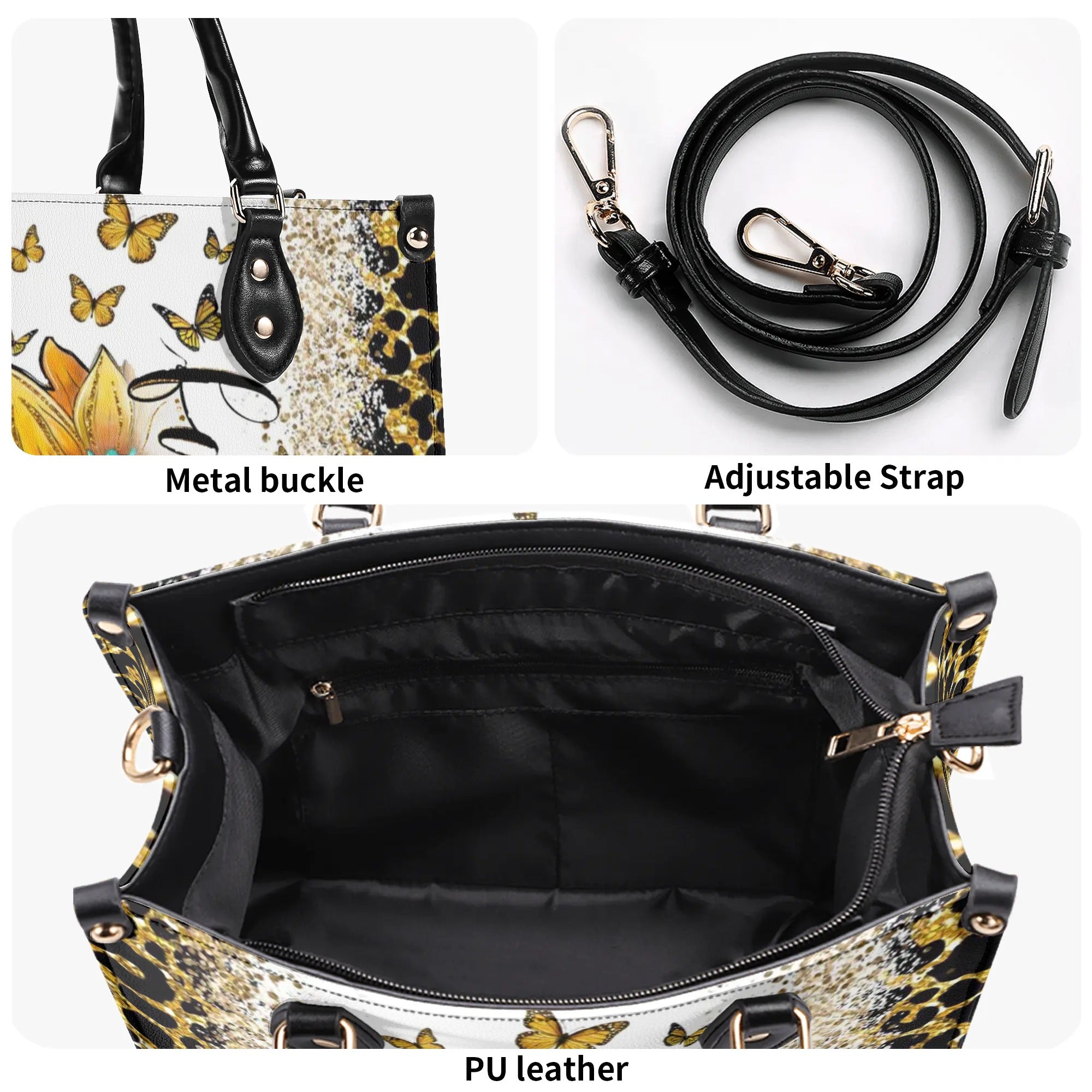 Faith Sunflower Glitter Leather Handbag - Tlnz2906242