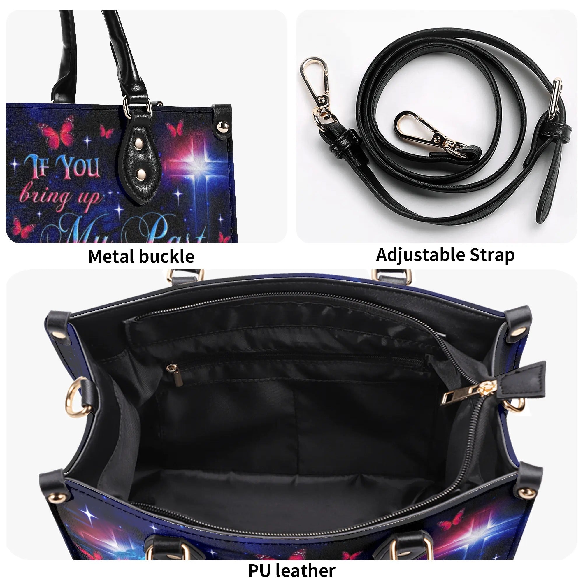 Jesus Dropped The Charges Lion Leather Handbag - Tlno2706241