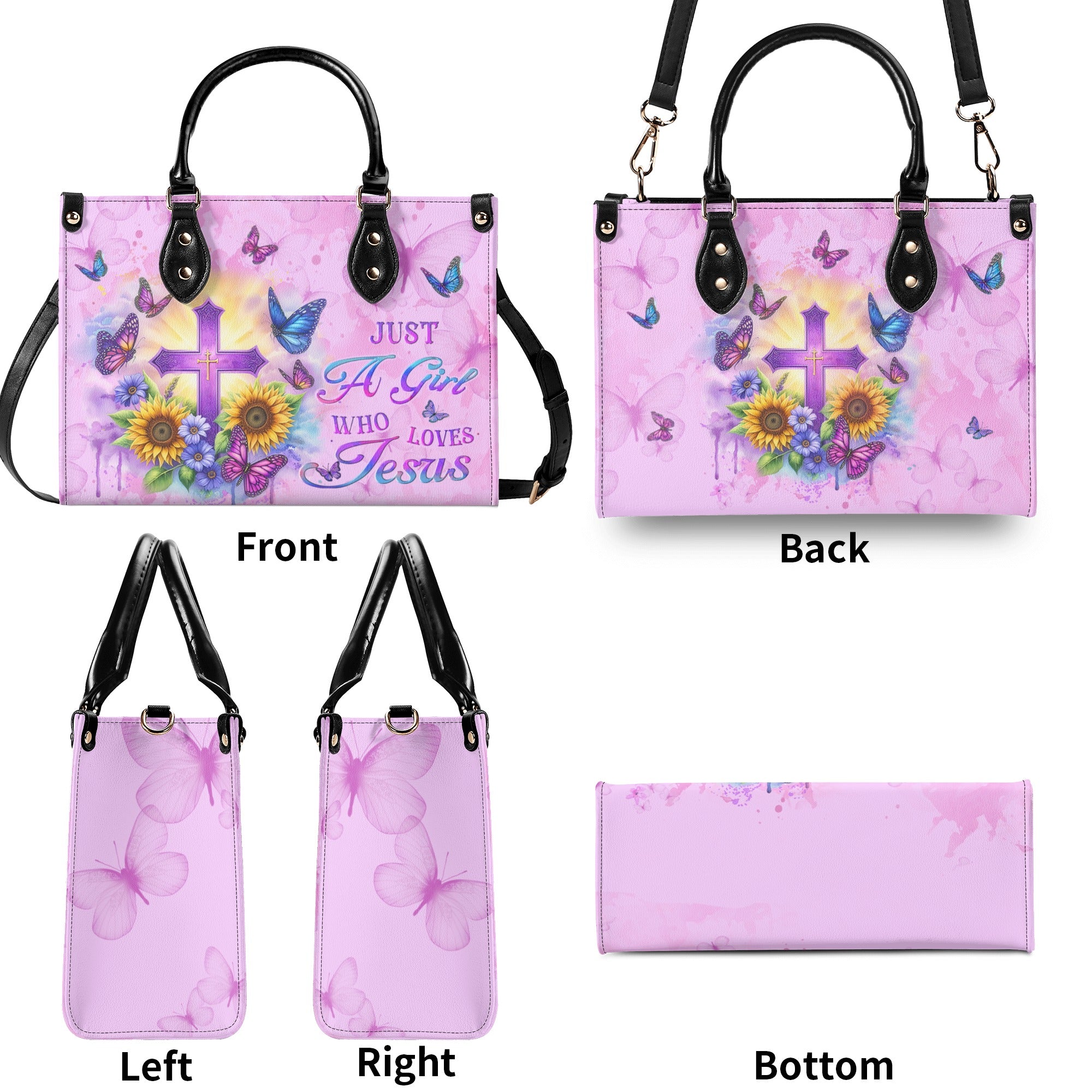 Just A Girl Who Loves Jesus Leather Handbag - Yhlt0411245