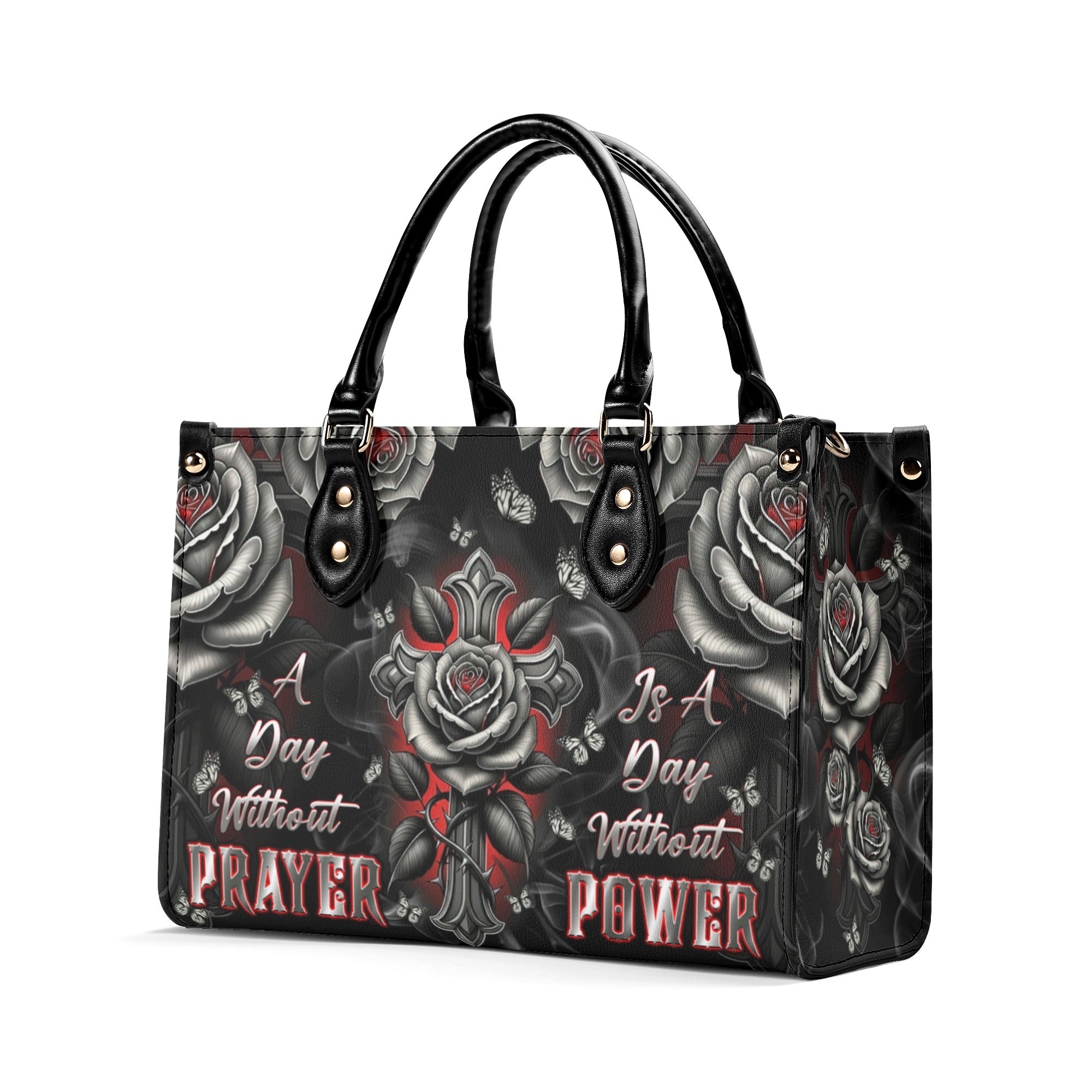 A Day Without Prayer Is A Day Without Power Leather Handbag  - Tlnt2612244