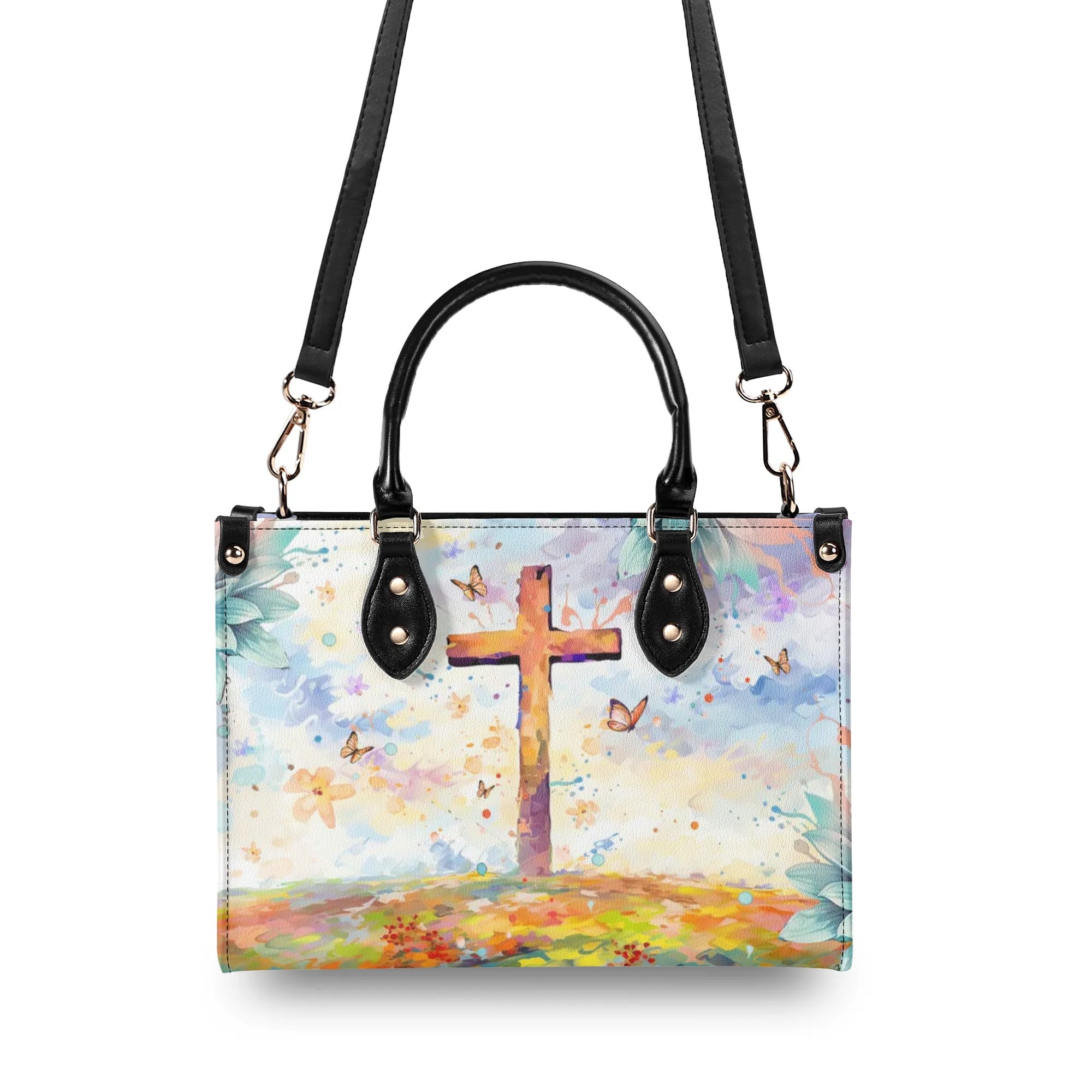 I Believe In God Leather Handbag - Yhlt1907242