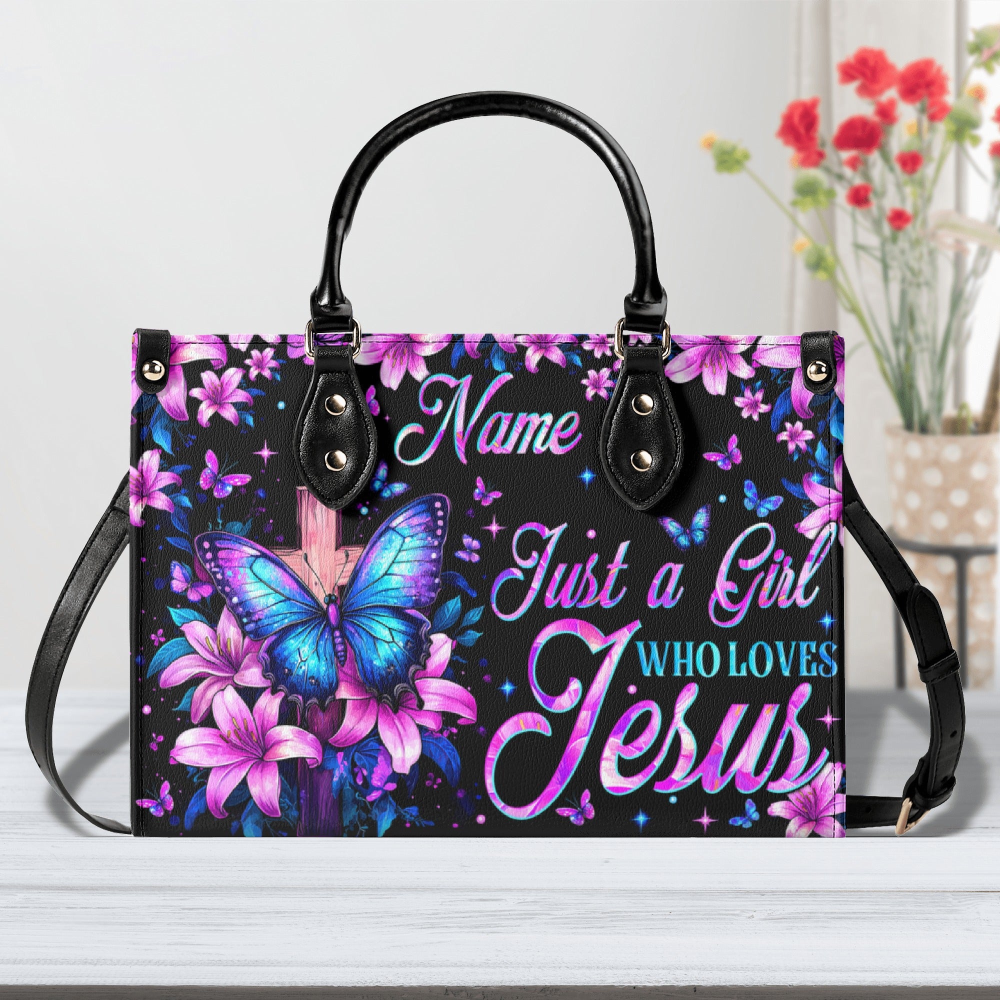 Just A Girl Who Loves Jesus Leather Handbag - Tytm0703254