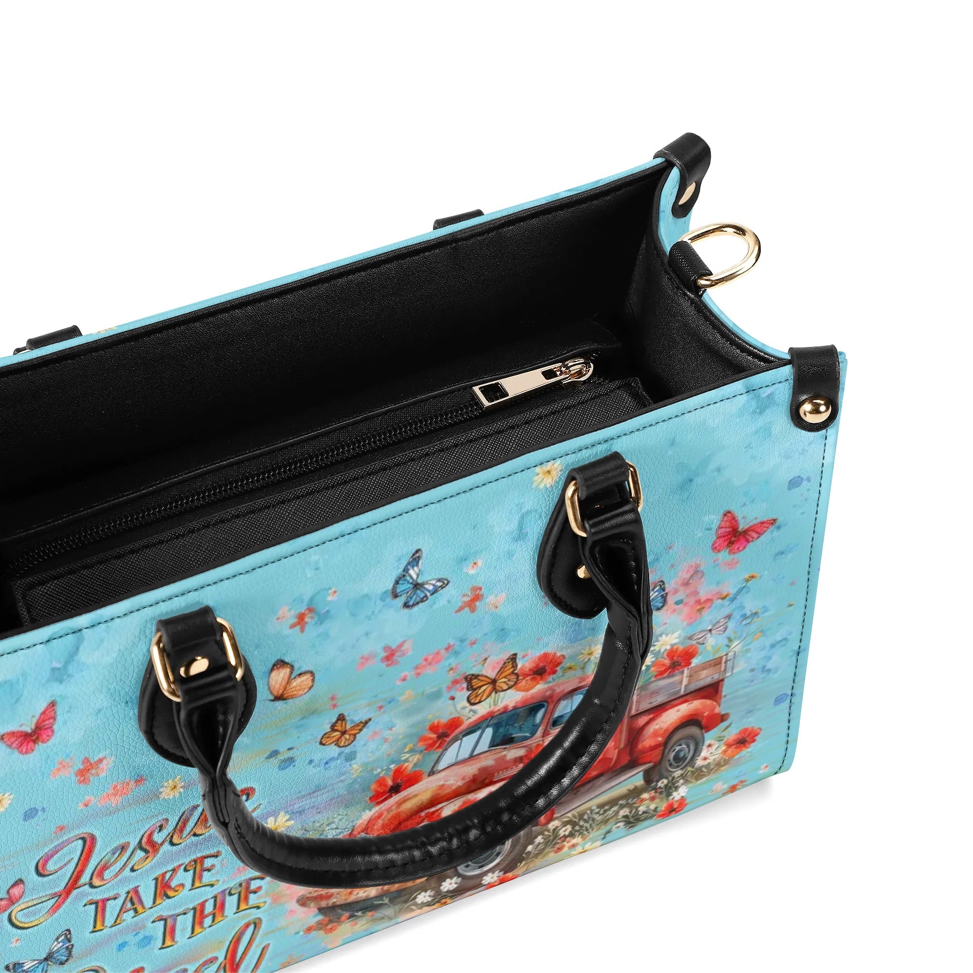 Jesus Take The Wheel Leather Handbag - Yhlt1607244