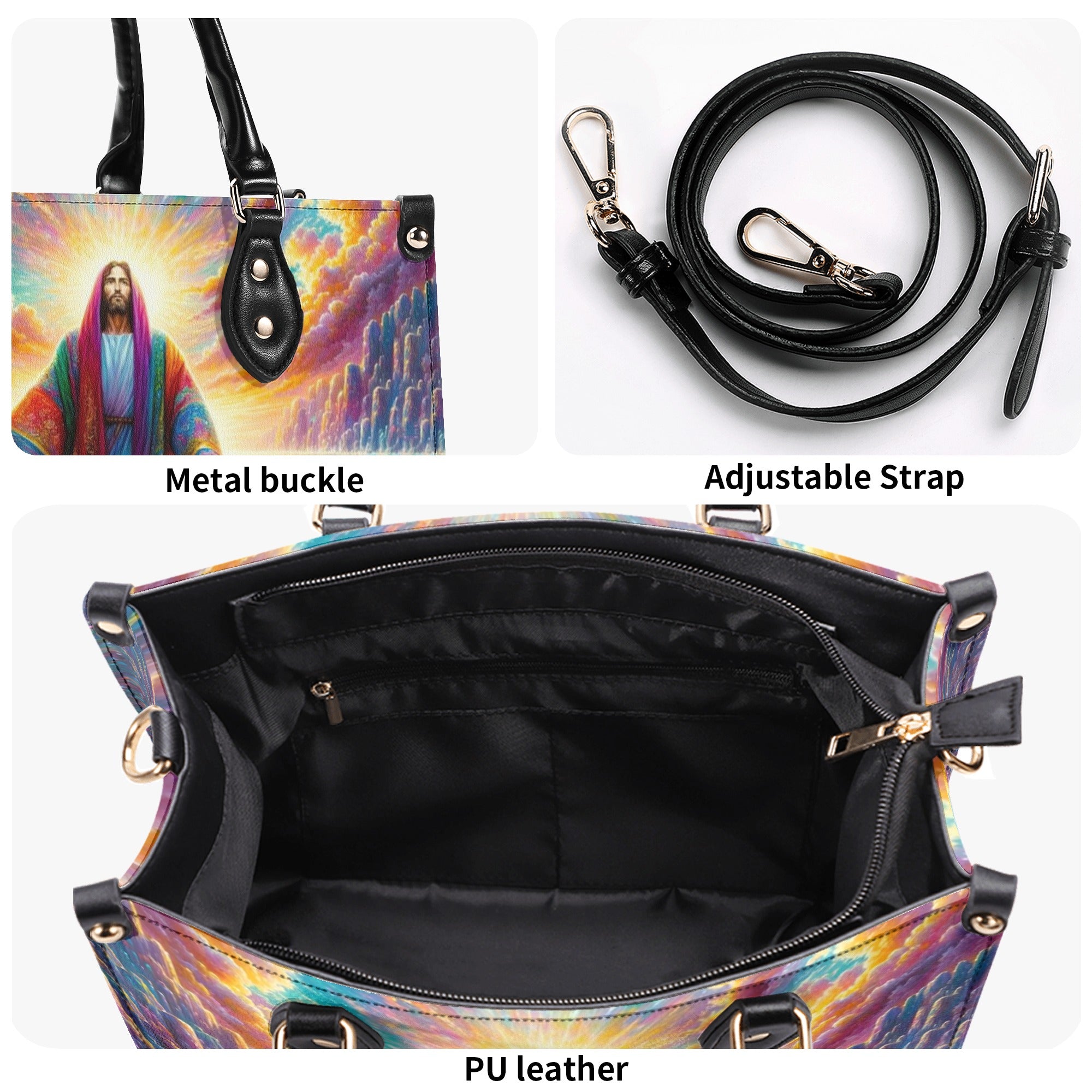 Jesus Walking on Water Leather Handbag - Yhhn1912244