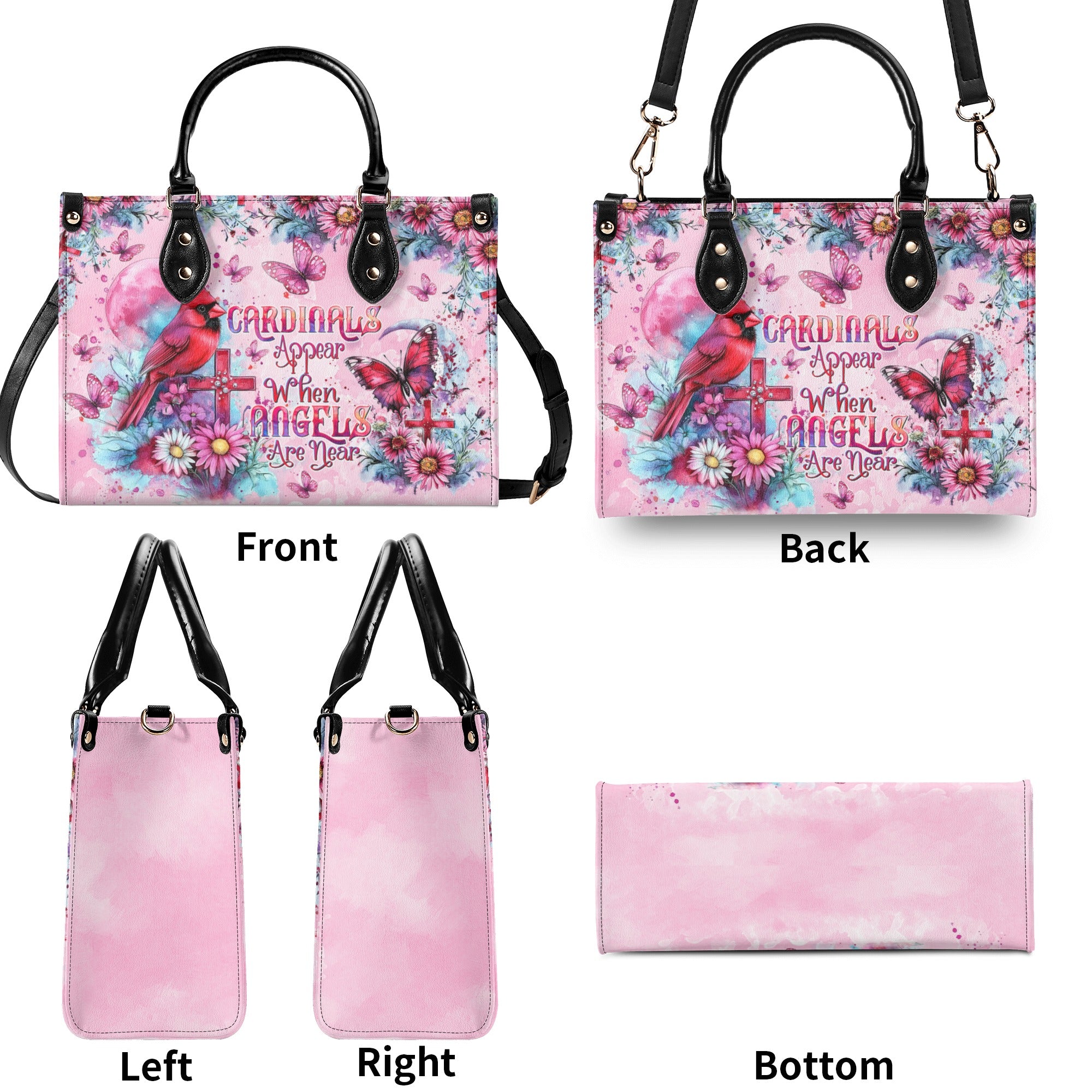 When Cardinals Appear Angels Are Near   Leather Handbag  - Tltw1912243