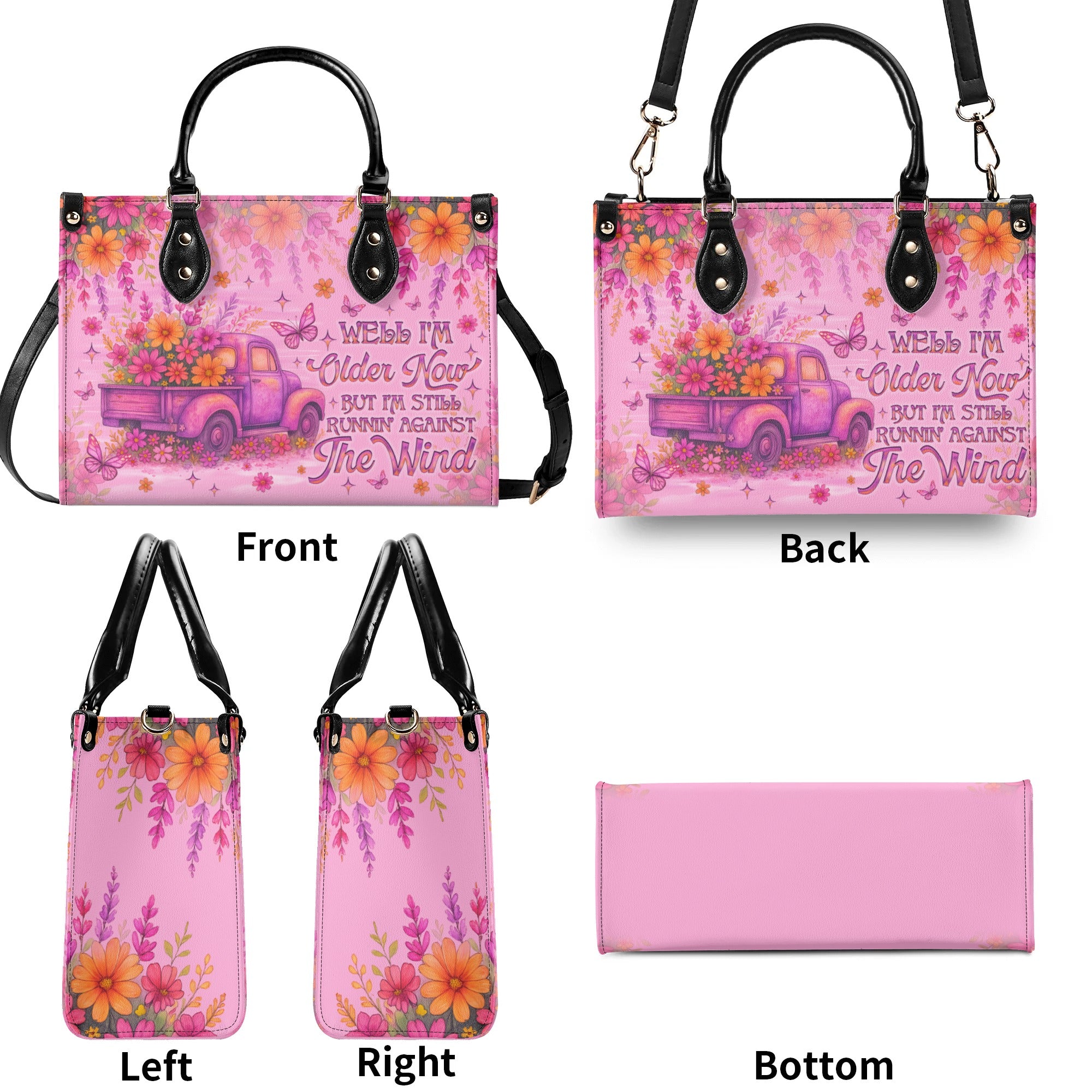 Running Against The Wind Truck Leather Handbag - Tlno0608253