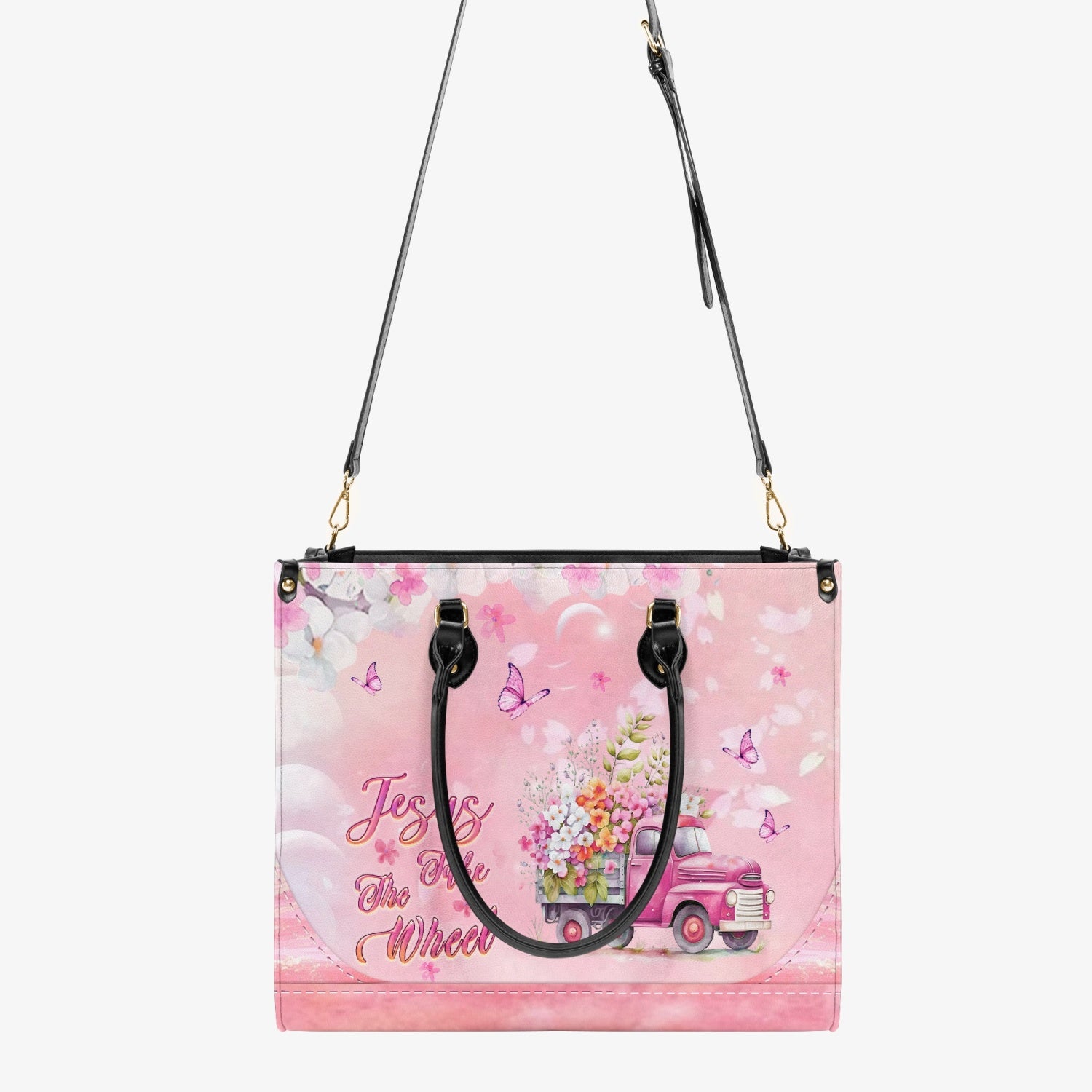 Jesus Take The Wheel Leather Handbag - Yhlt2503241