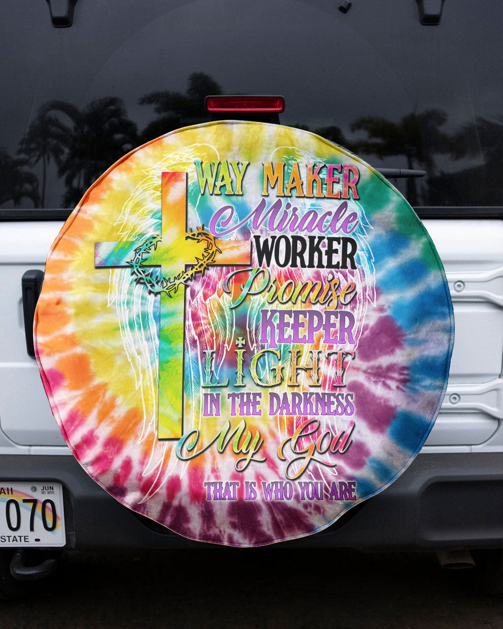 Promise Keeper Light In The Darkness Tie Dye Automotive - Tytd2606232