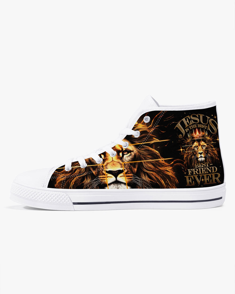 Jesus Is The Best Lion High Top Canvas Shoes - Ty02072310