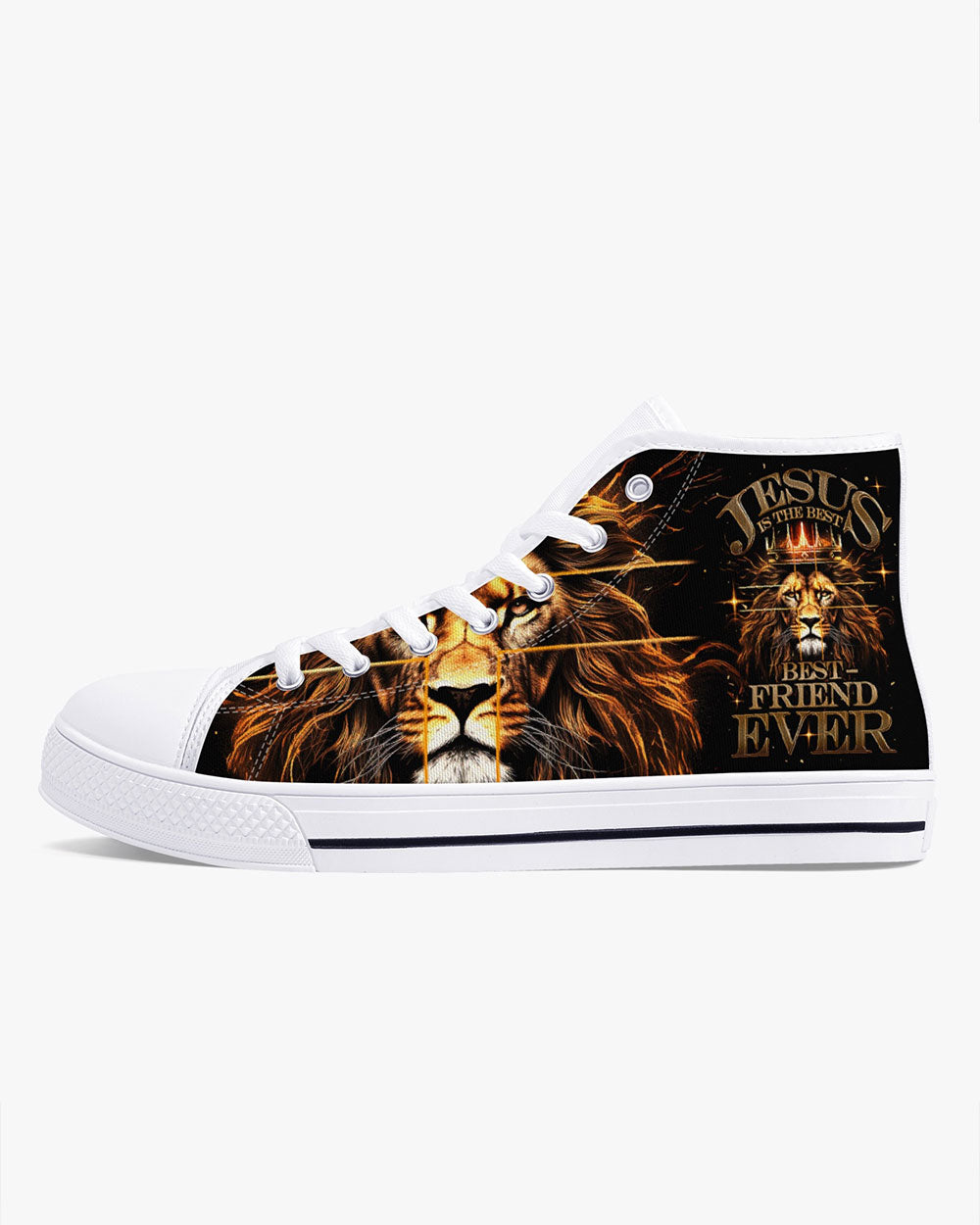 Jesus Is The Best Lion High Top Canvas Shoes - Ty02072310