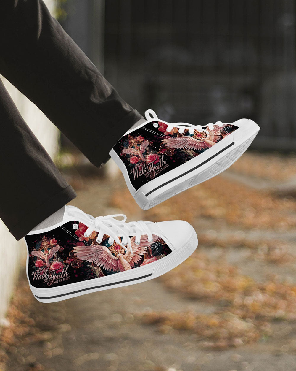 Walk By Faith Not By Sight High Top Canvas Shoes - Ty0207232