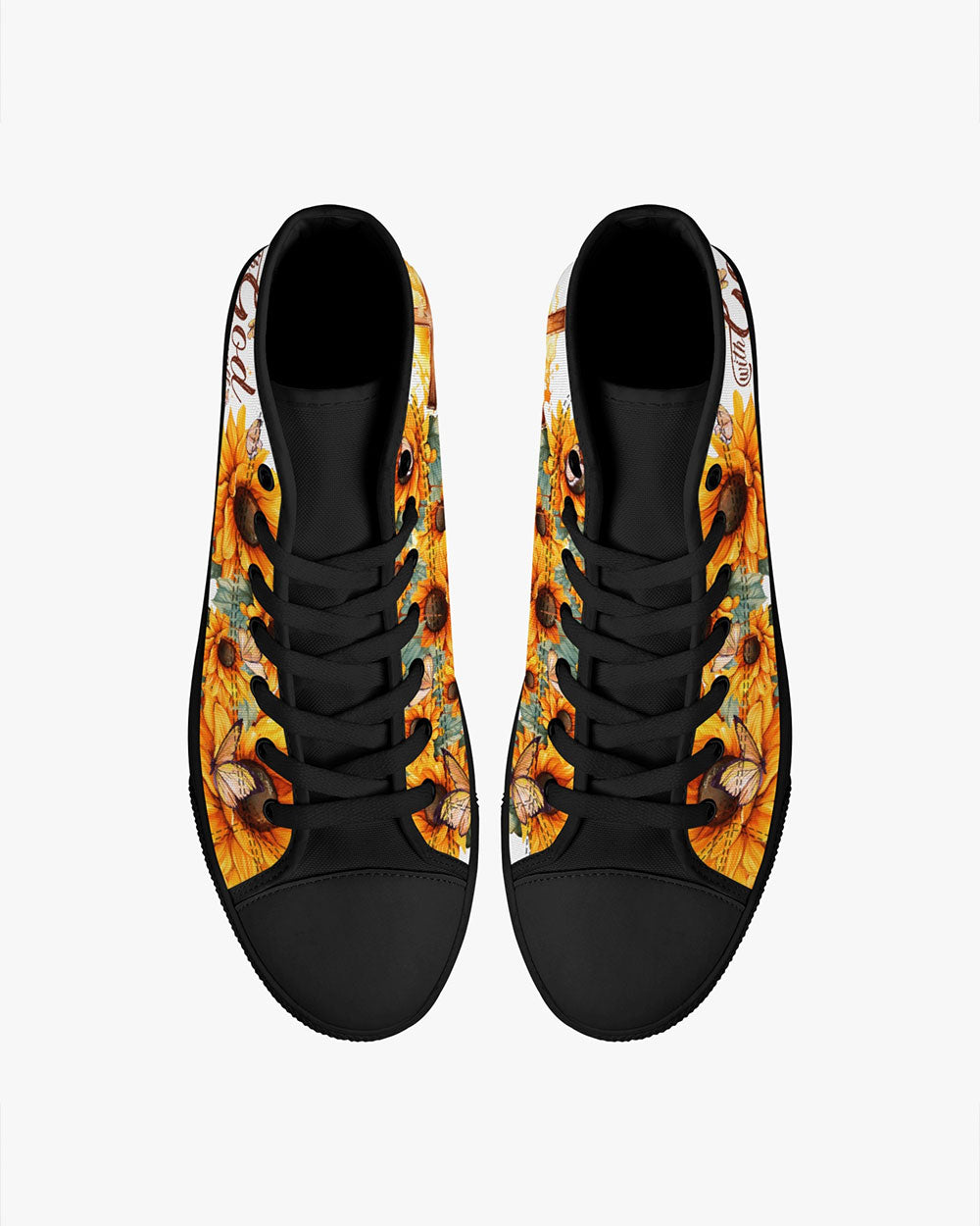 With God All Things Are Possible High Top Canvas Shoes - Tytd2606231