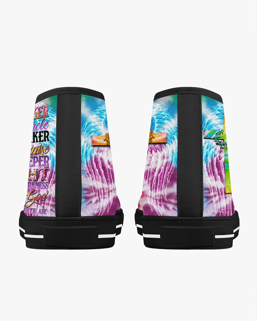 Promise Keeper Light In The Darkness Tie Dye High Top Canvas Shoes - Tytd2606232