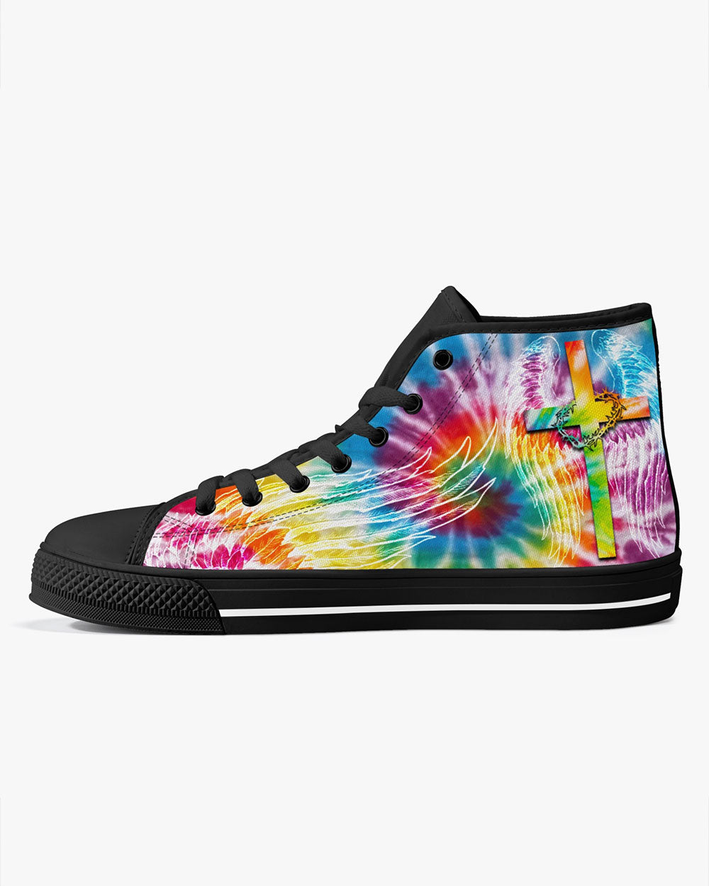 Promise Keeper Light In The Darkness Tie Dye High Top Canvas Shoes - Tytd2606232